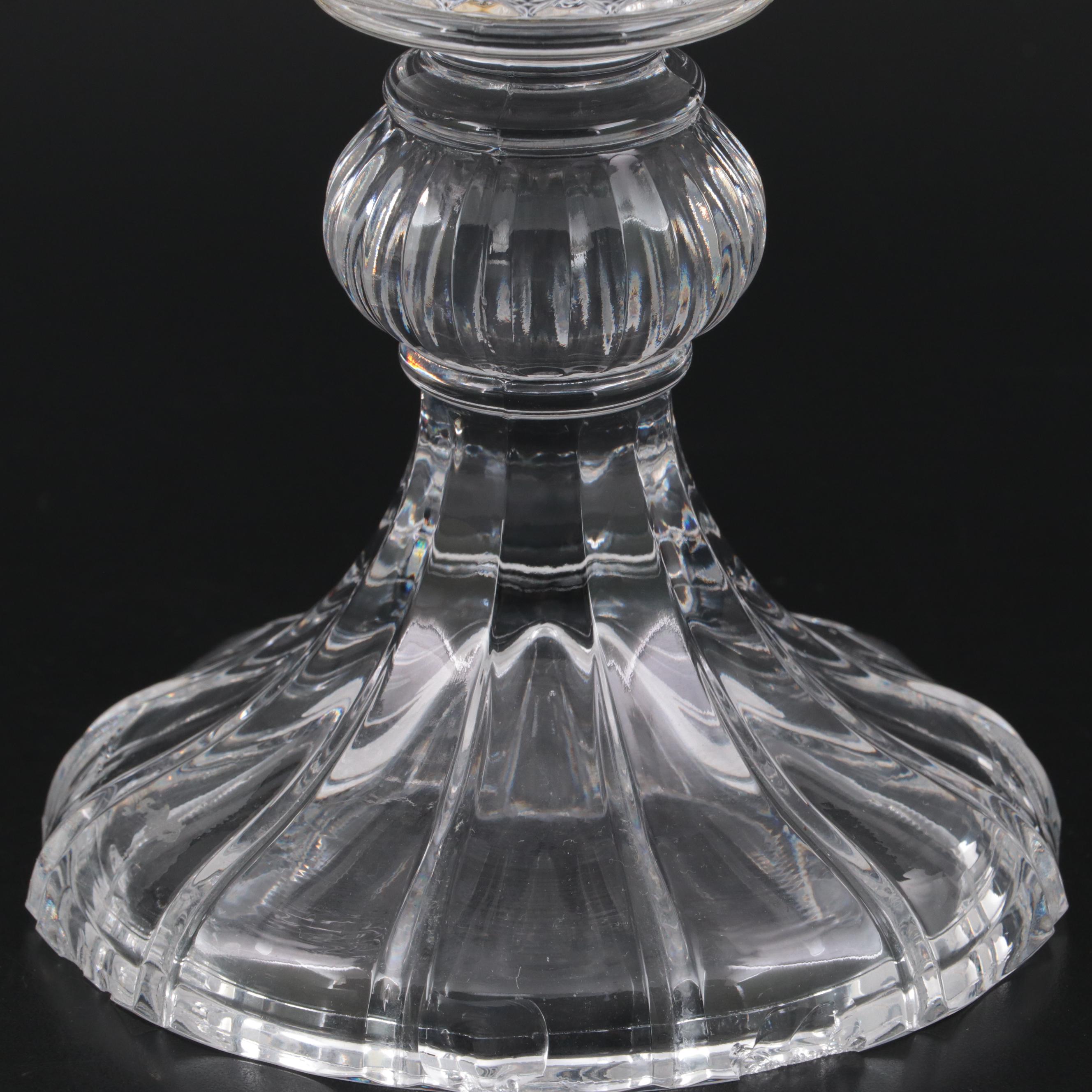 Pair of Shannon Crystal Lead Crystal Urn Vases