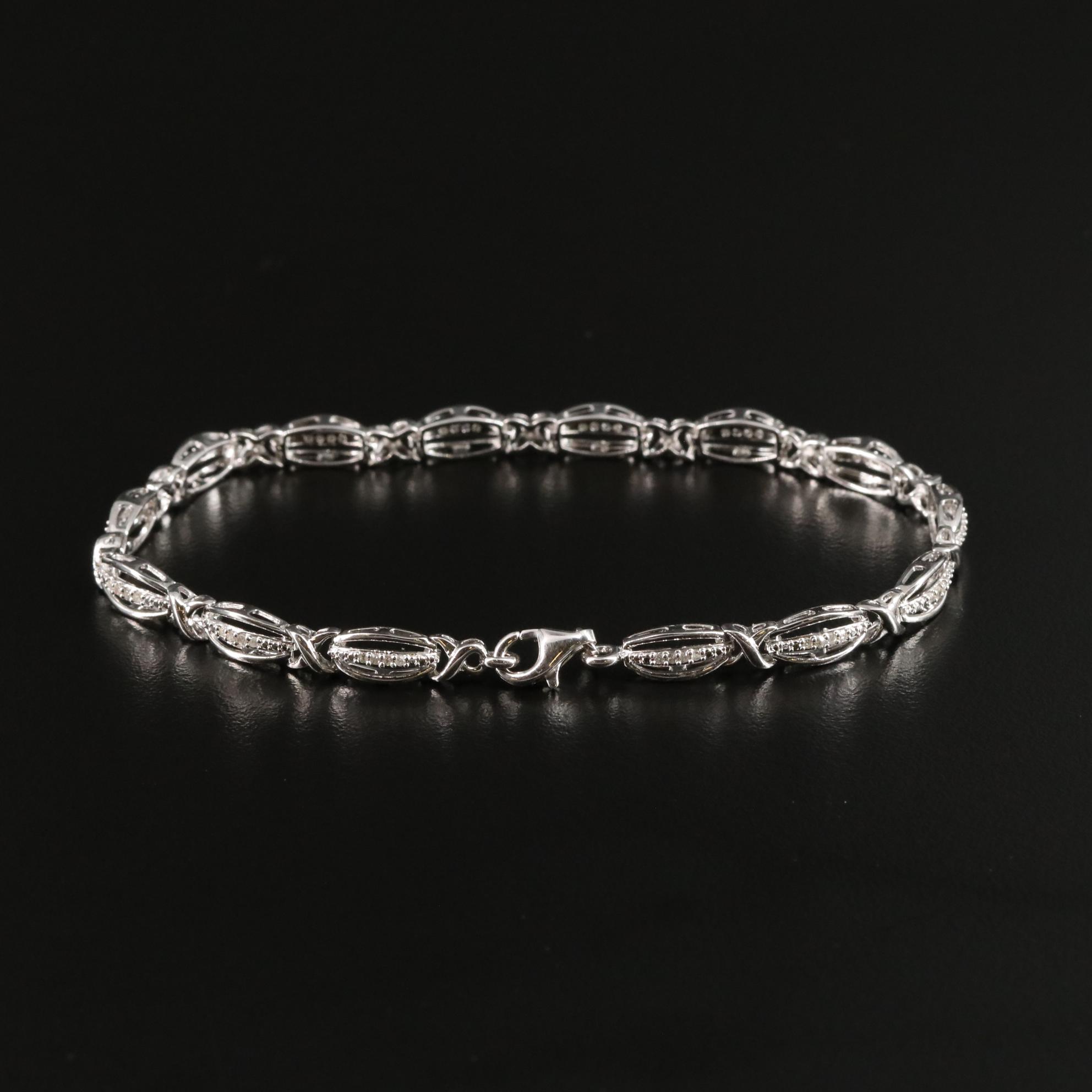 Sterling 0.26 CTW Diamond Bracelet