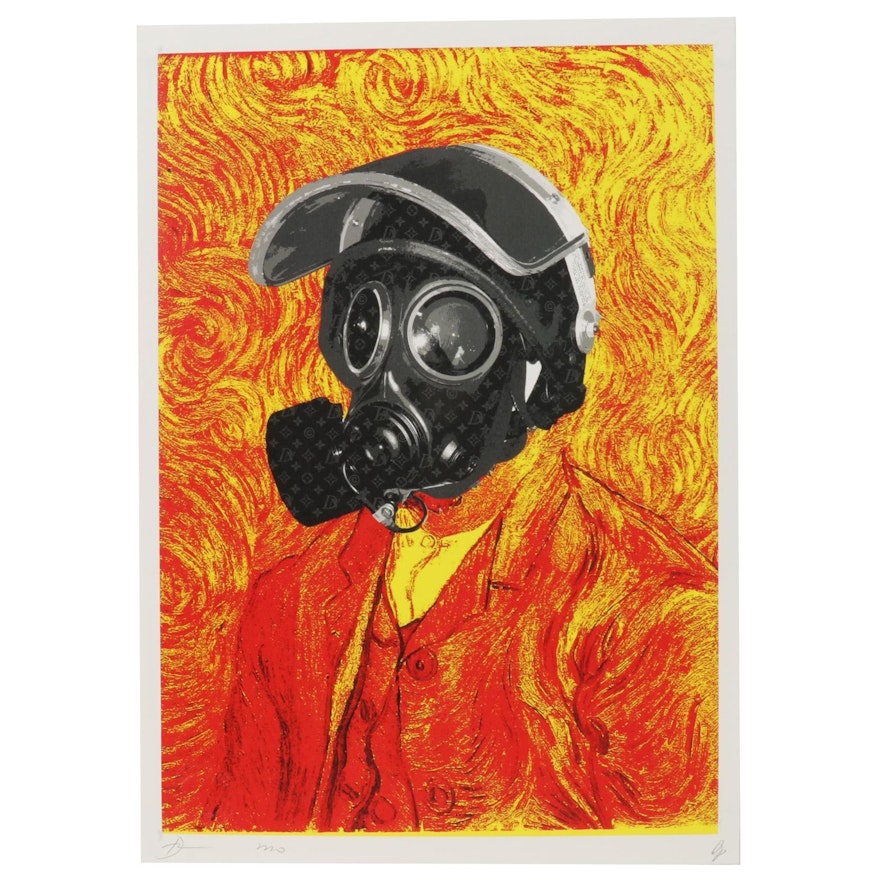 Death NYC Pop Art Graphic Print Vincent Van Gogh with Mask