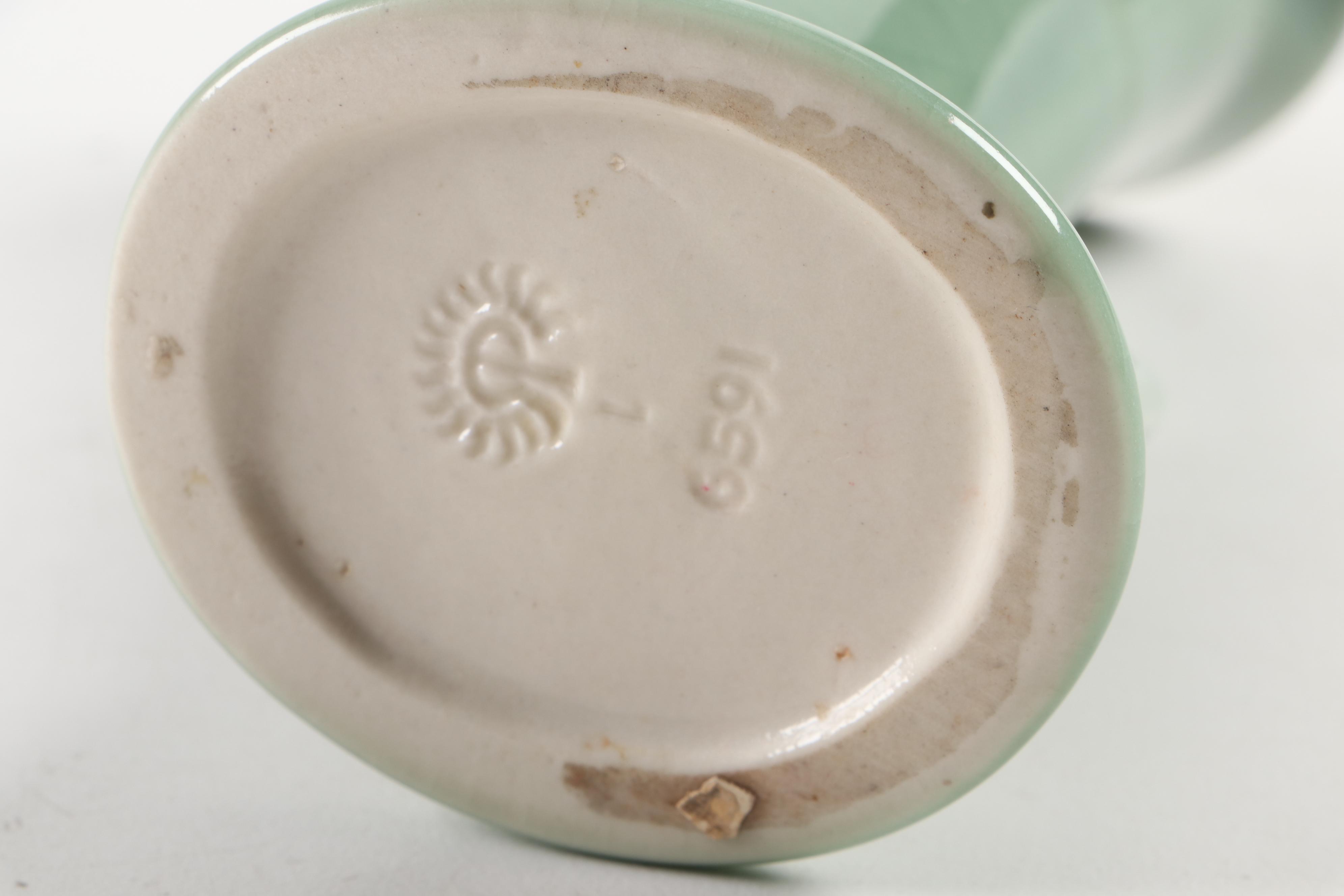 Rookwood Pottery Green Glazed Calla Lily Bud Vase, 1950