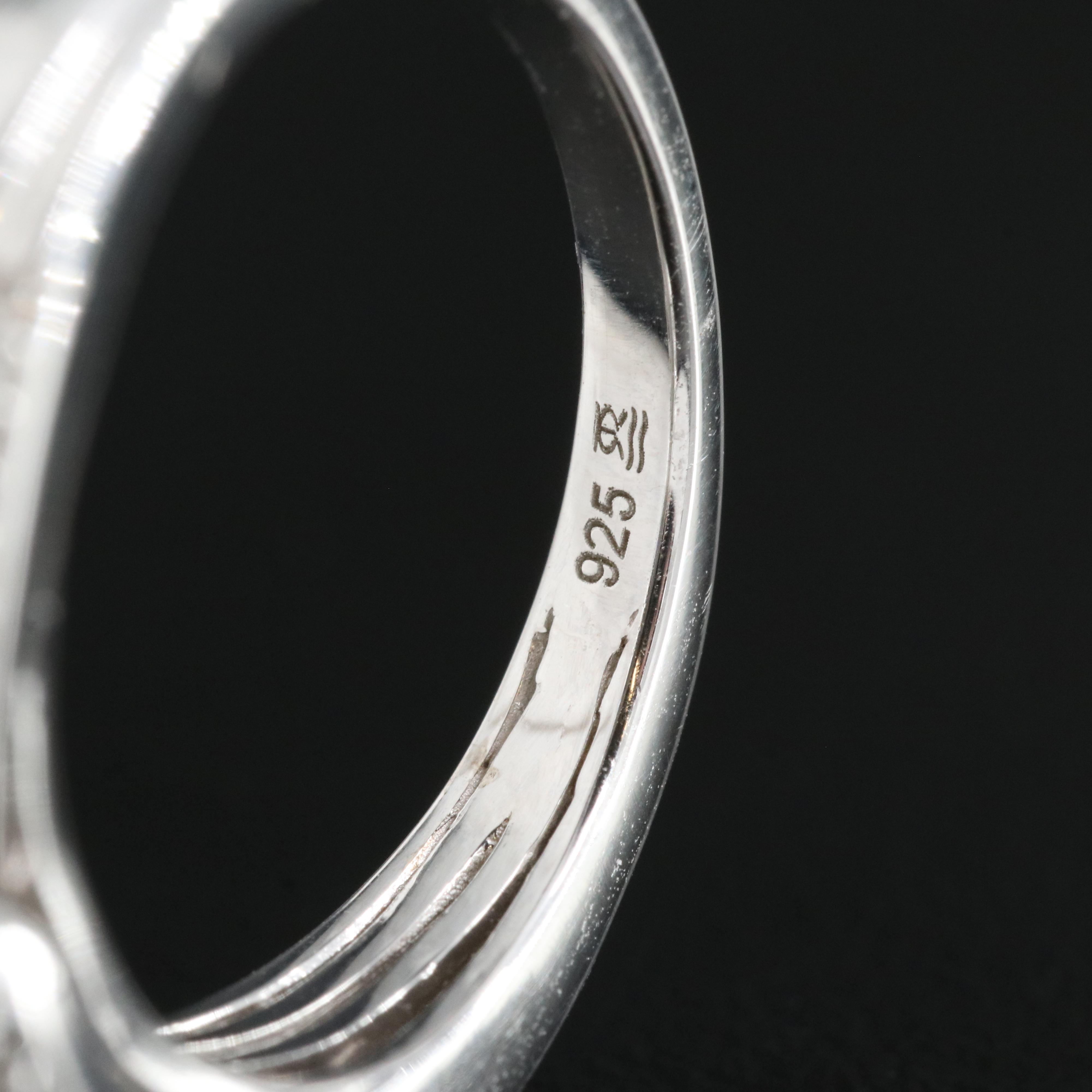 Sterling 0.51 CTW Diamond Ring and Band Set