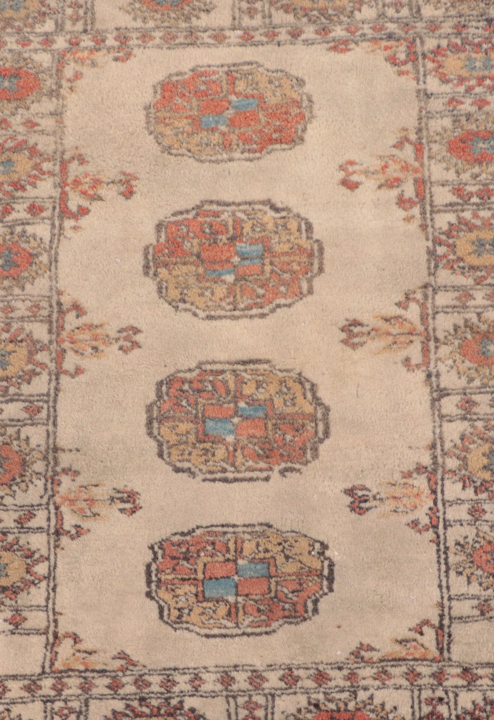2' x 3'5 Hand-Knotted Pakistani Bokhara Accent Rug