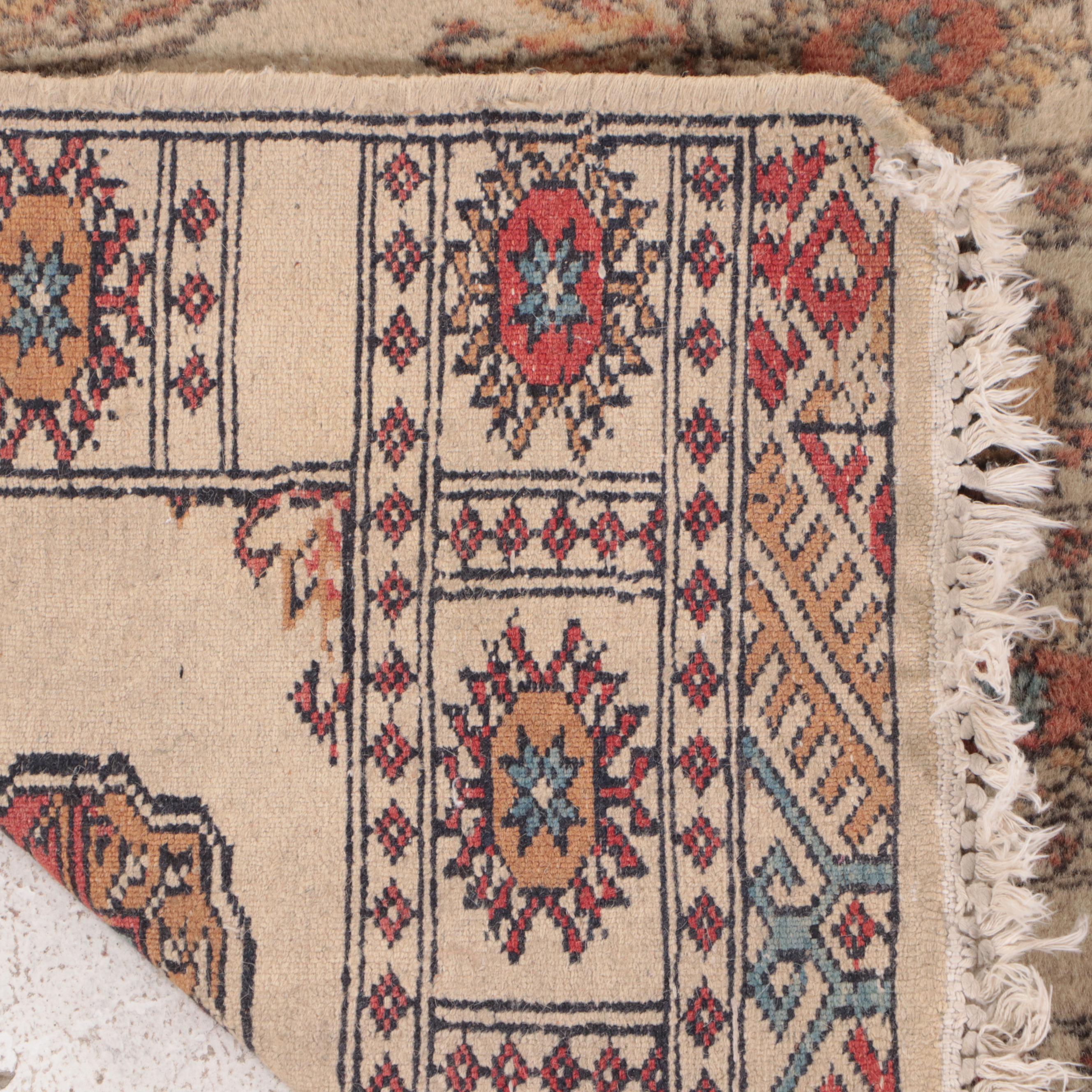 2' x 3'5 Hand-Knotted Pakistani Bokhara Accent Rug