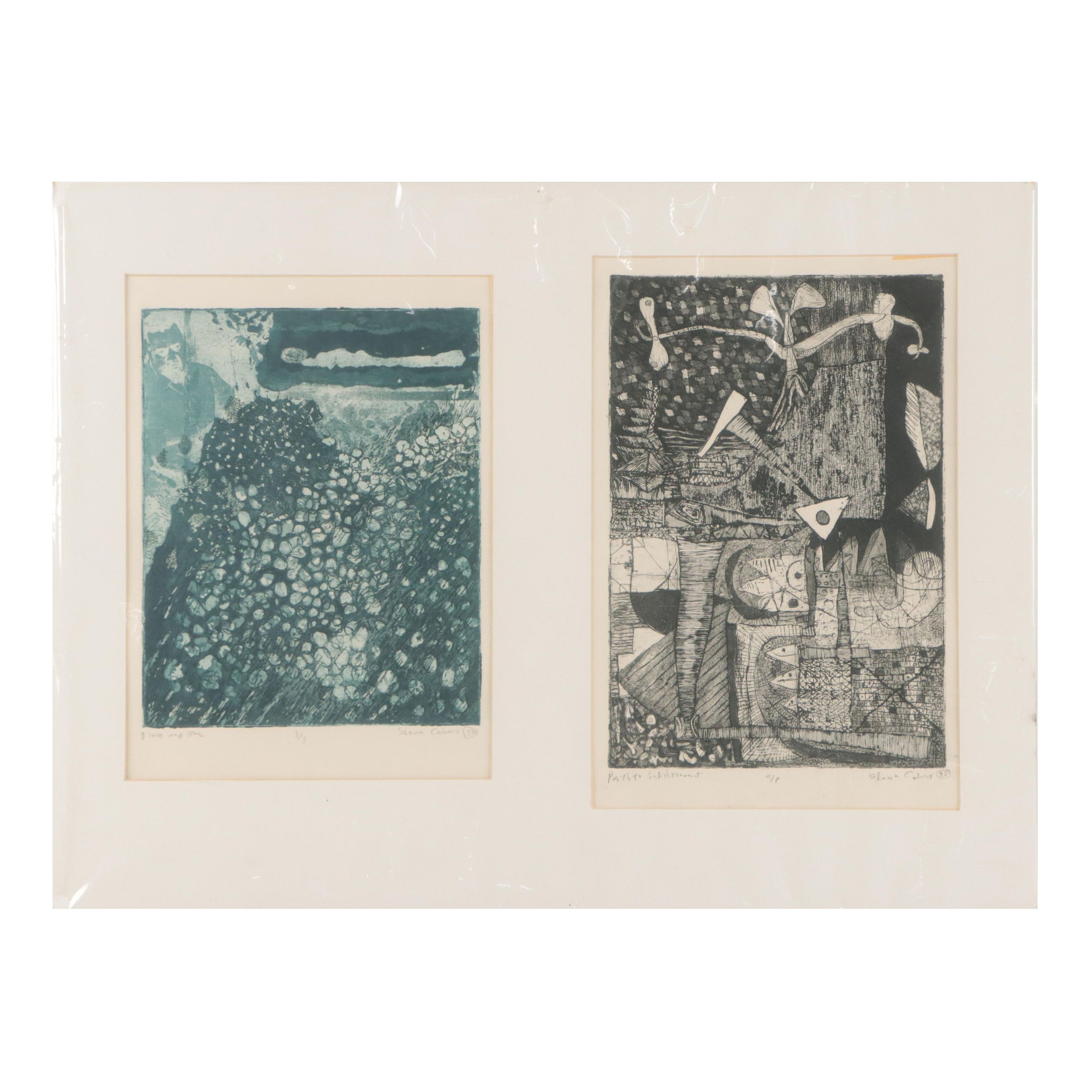 Shawn Calvert Etching "Black and Blue," 1992 and More