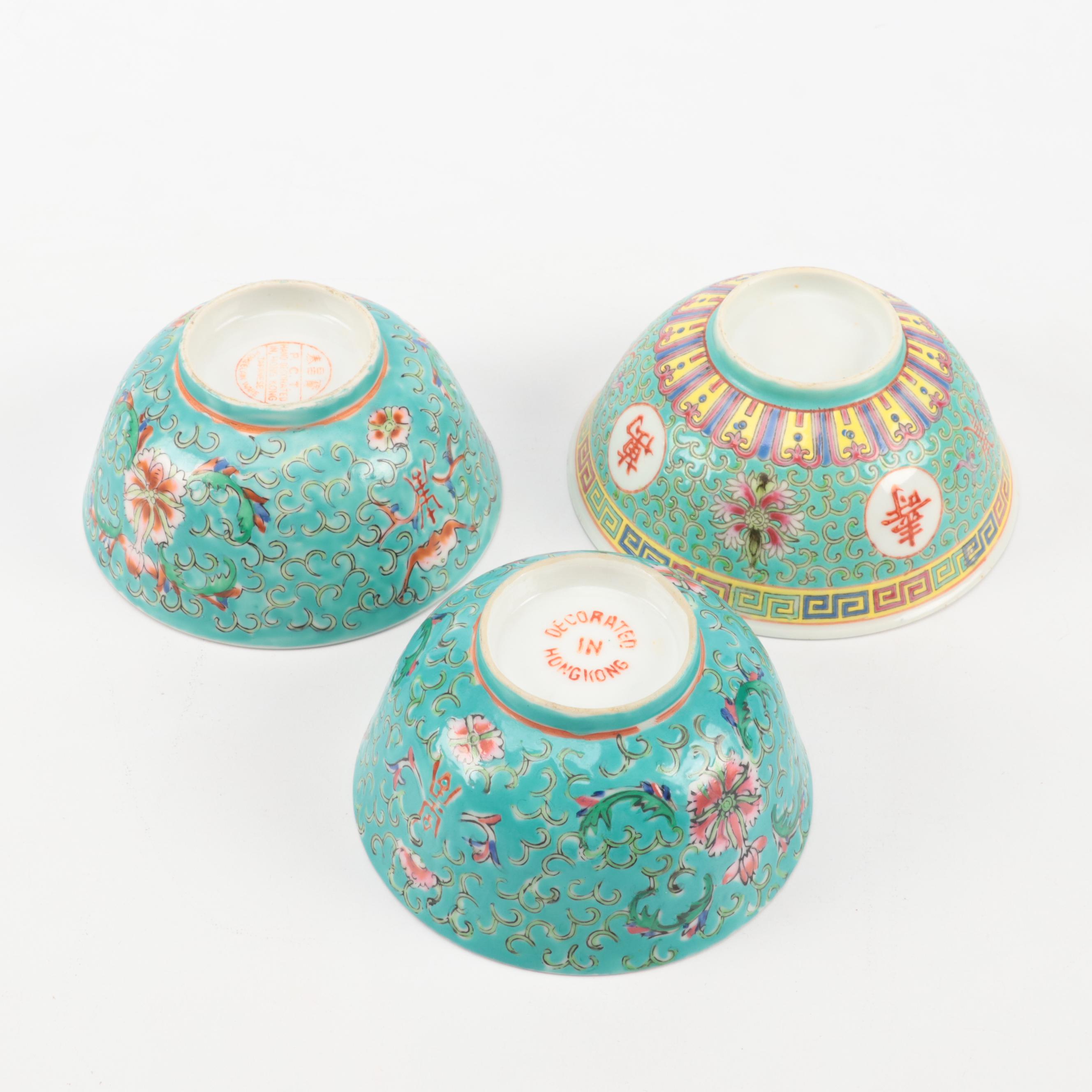Chinese Teal Porcelain Dinnerware