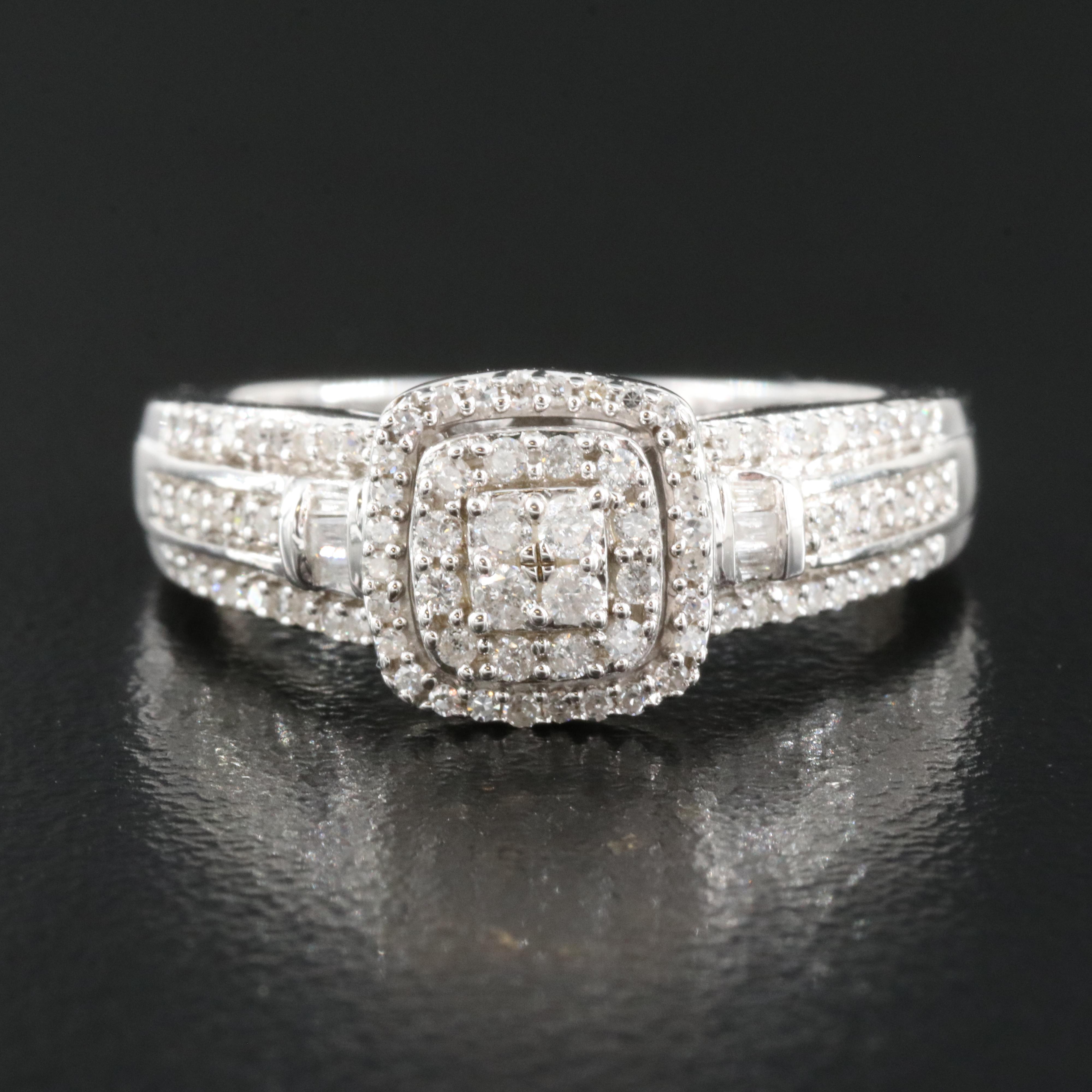 Sterling 0.34 CTW Diamond Ring