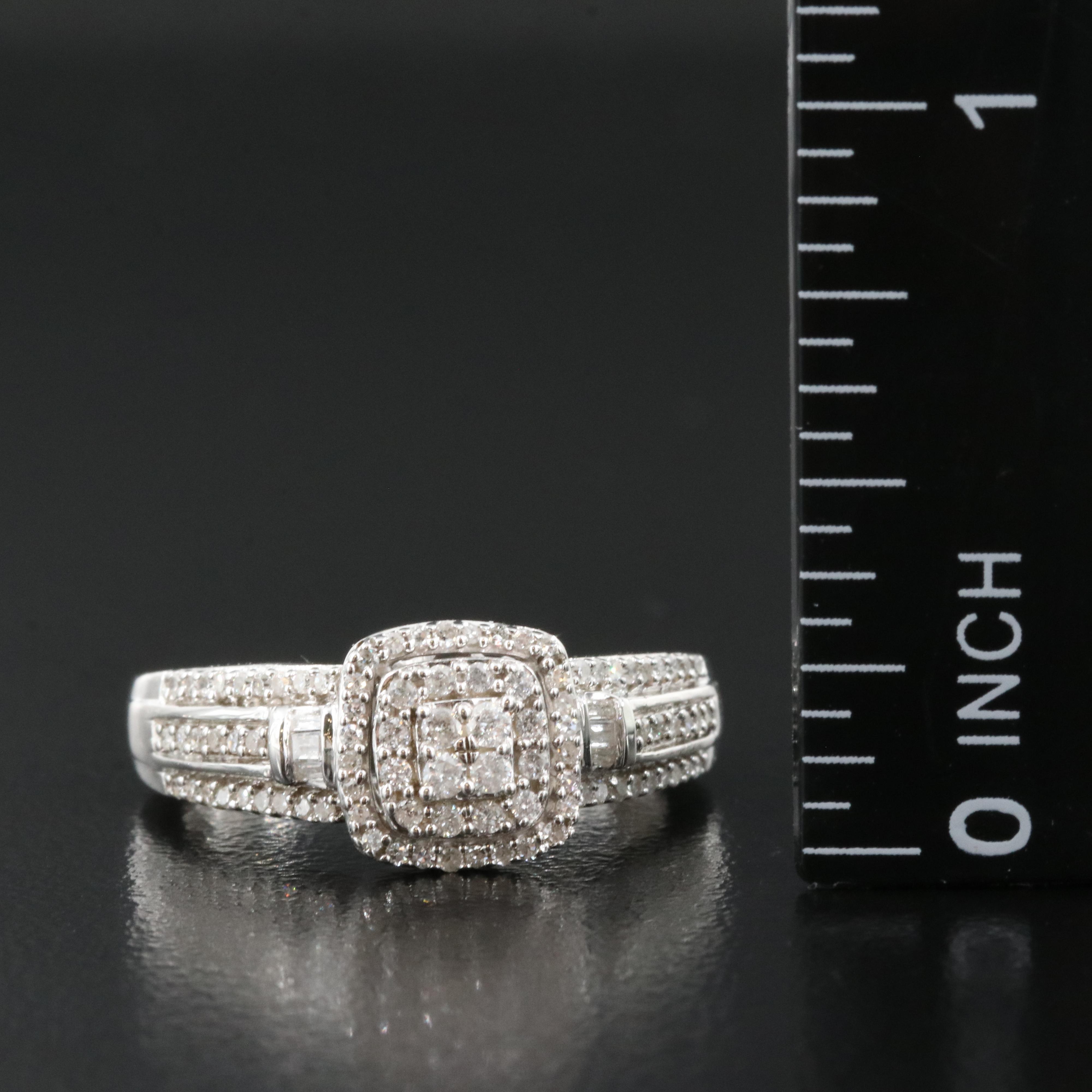 Sterling 0.34 CTW Diamond Ring