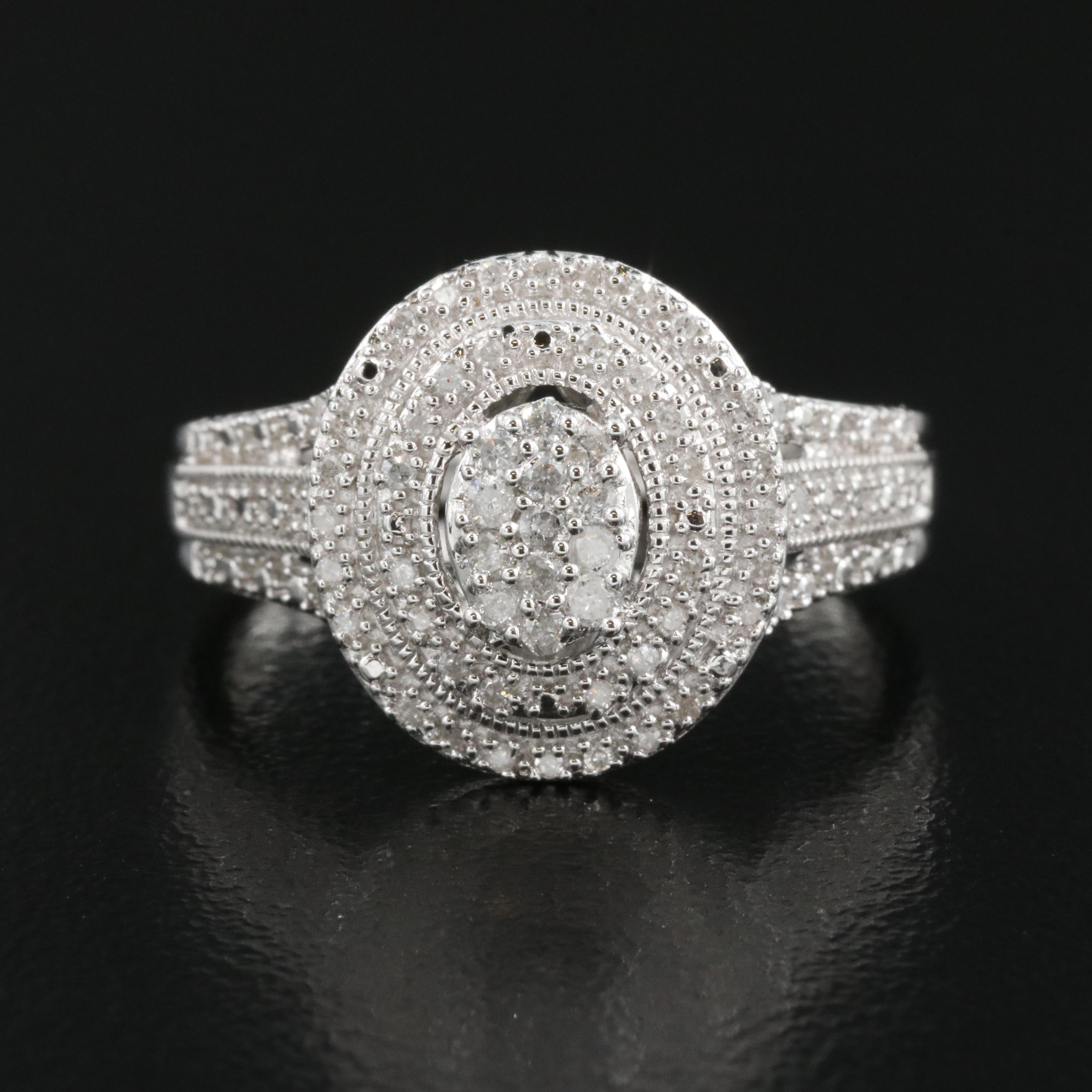 Sterling 0.26 CTW Diamond Ring