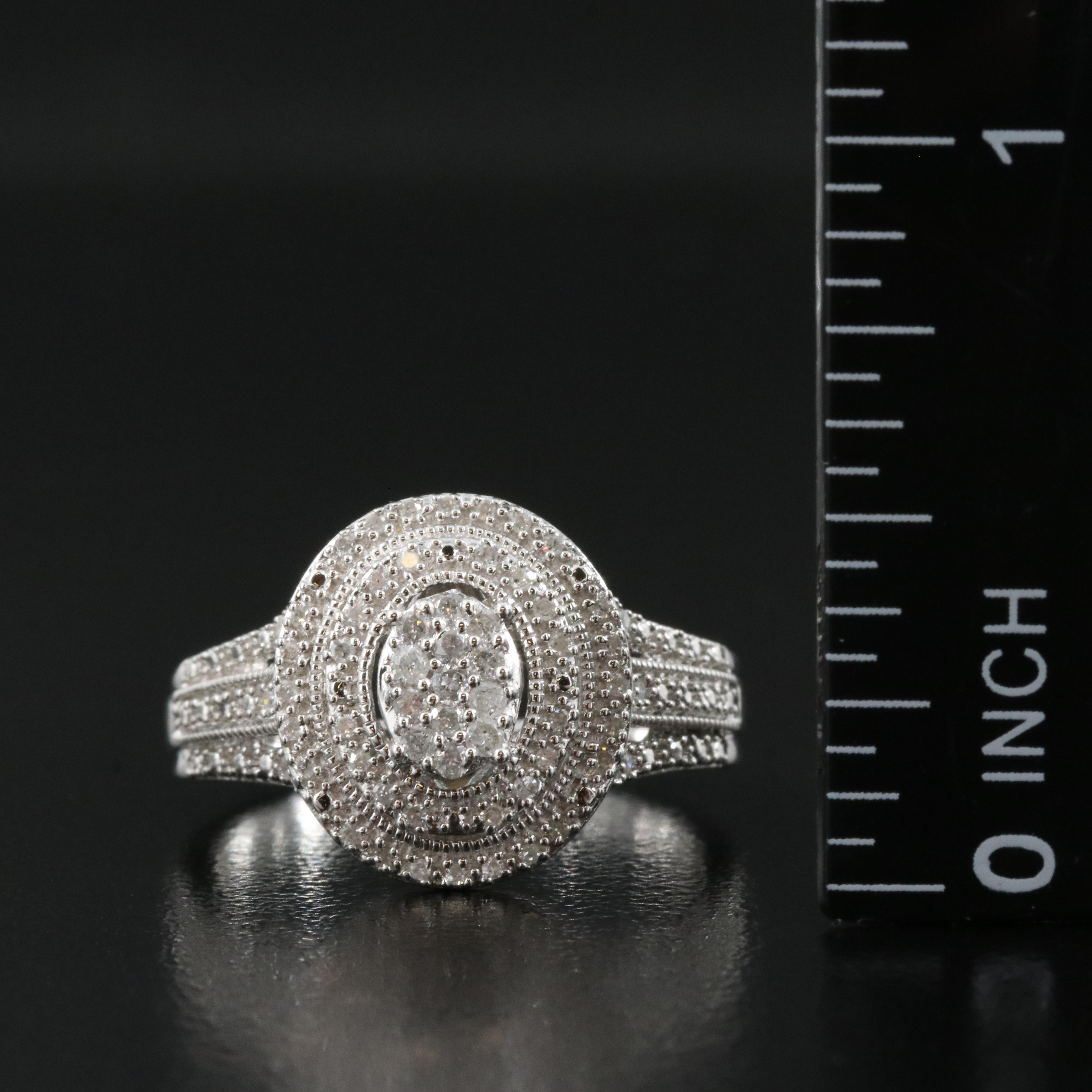 Sterling 0.26 CTW Diamond Ring
