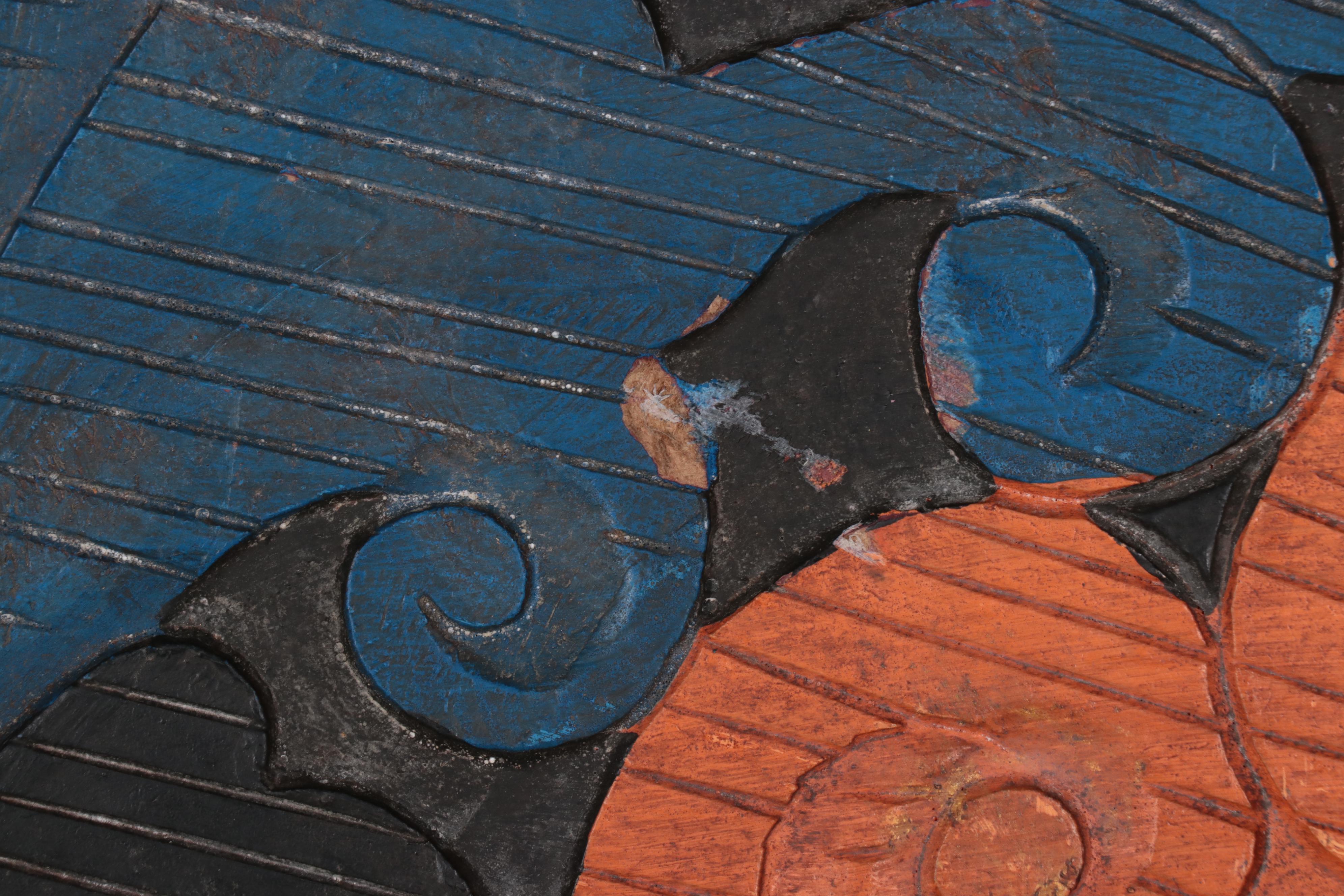 Asian Carved Wood Wall Hanging