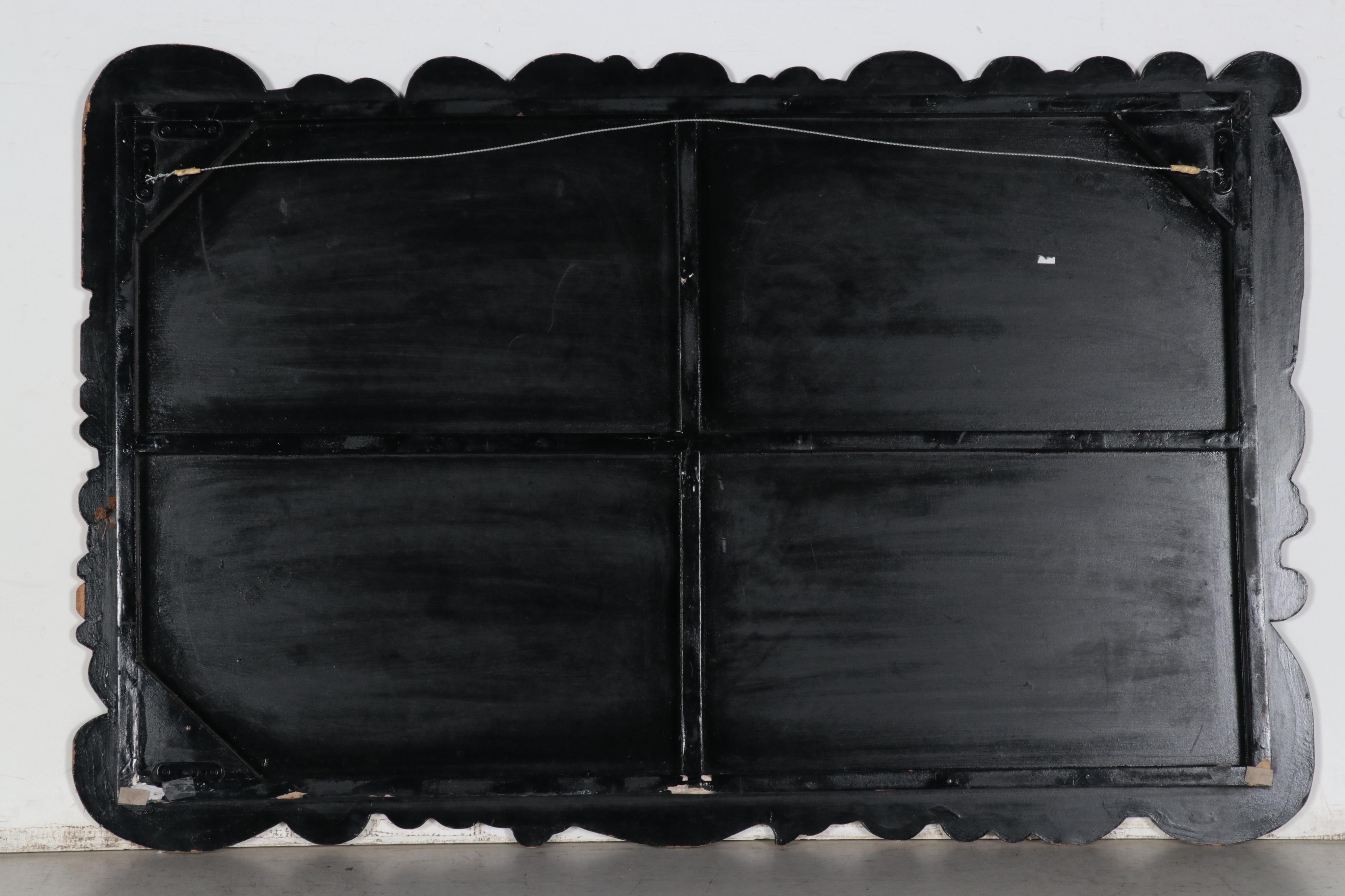 Asian Carved Wood Wall Hanging