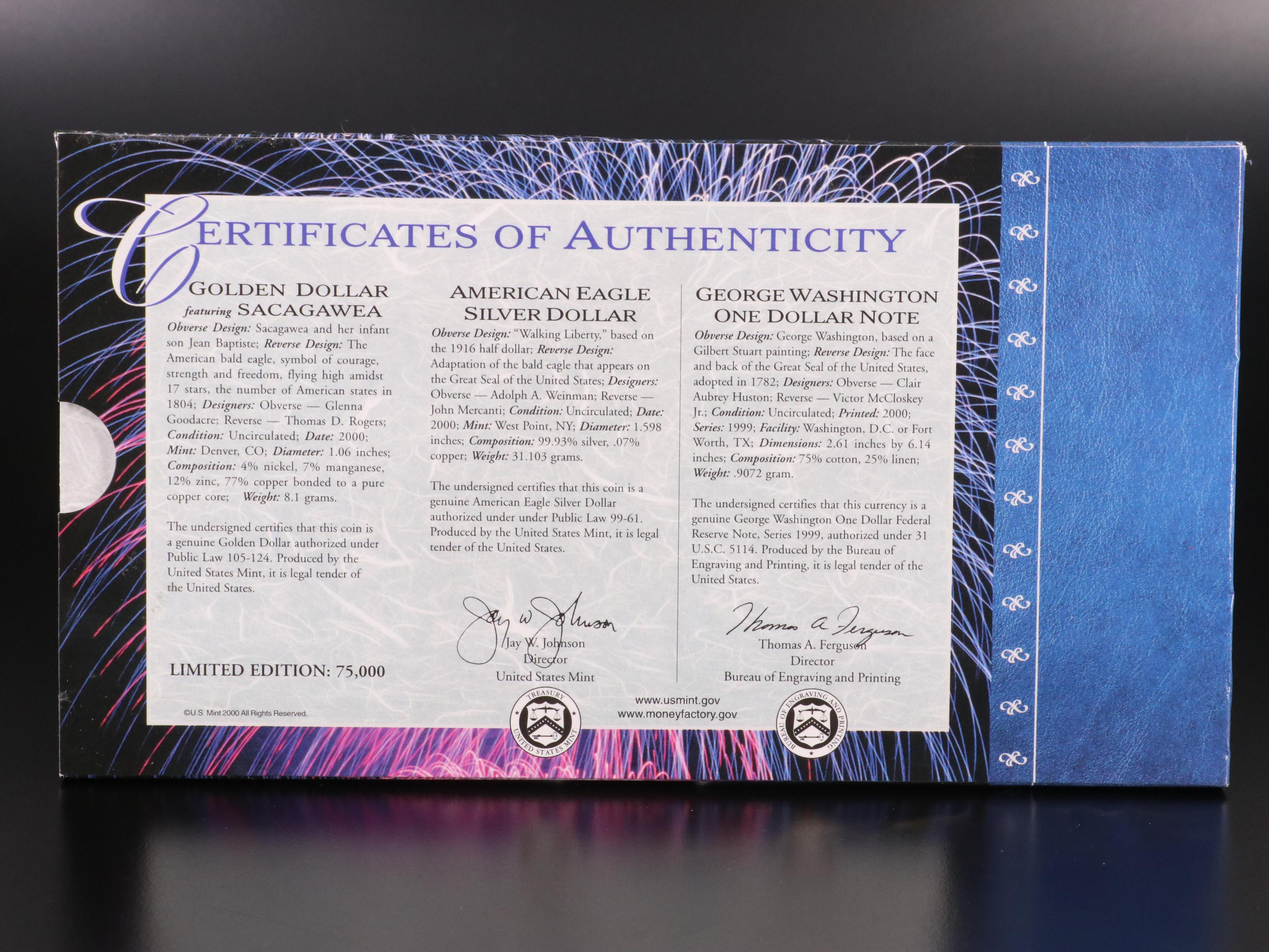 U.S. Mint "The U.S. Millennium Coinage and Currency Set"