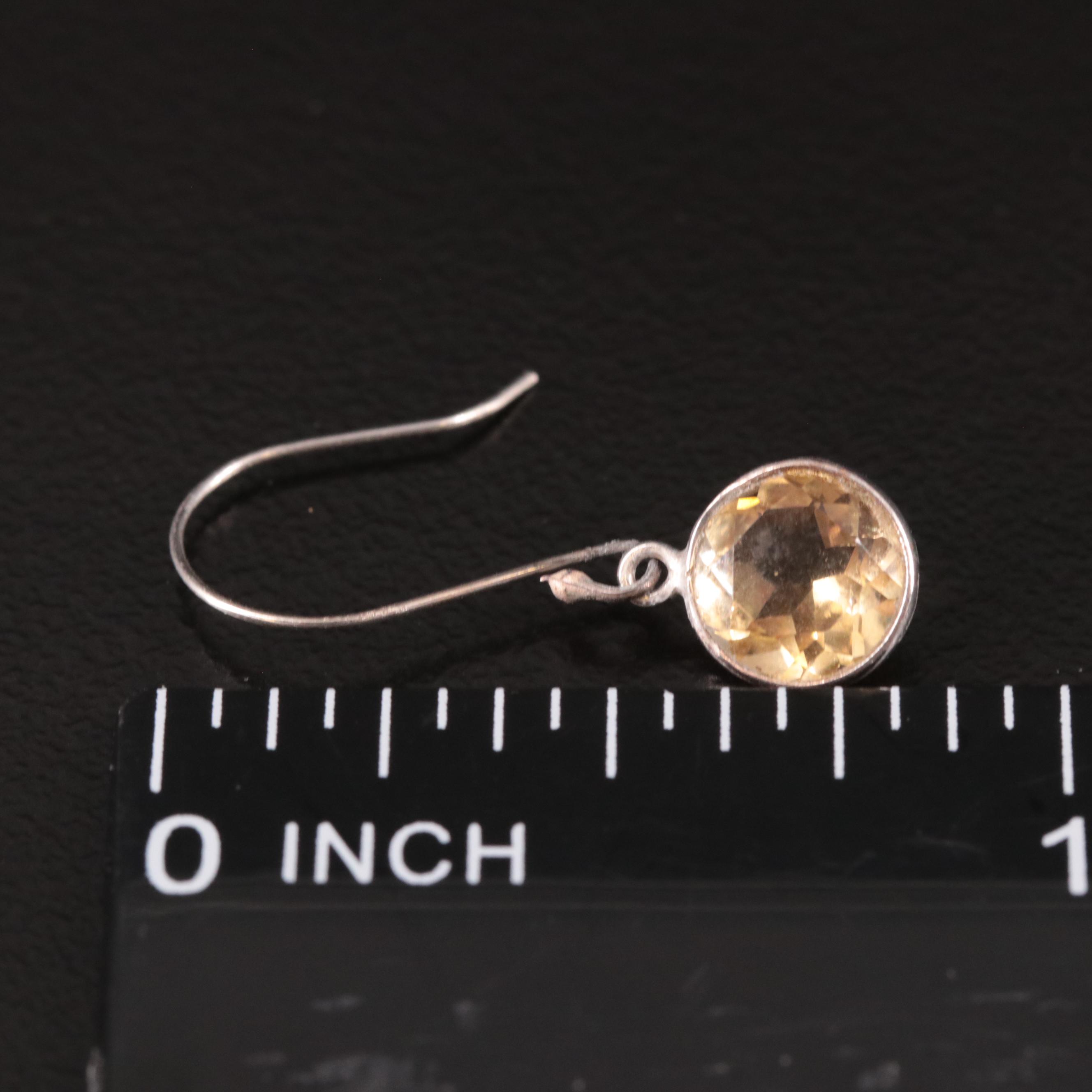 14K Citrine Drop Earrings