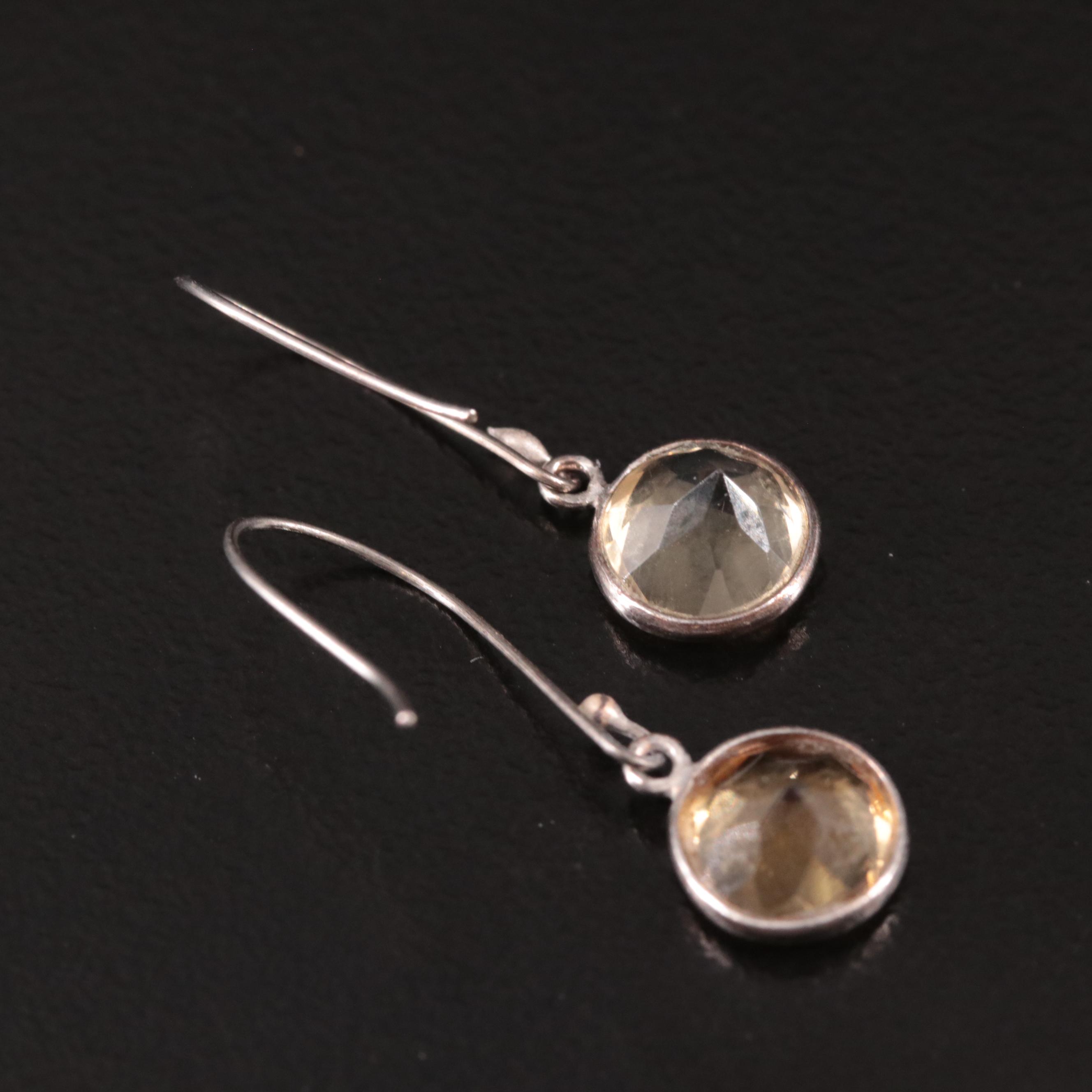 14K Citrine Drop Earrings