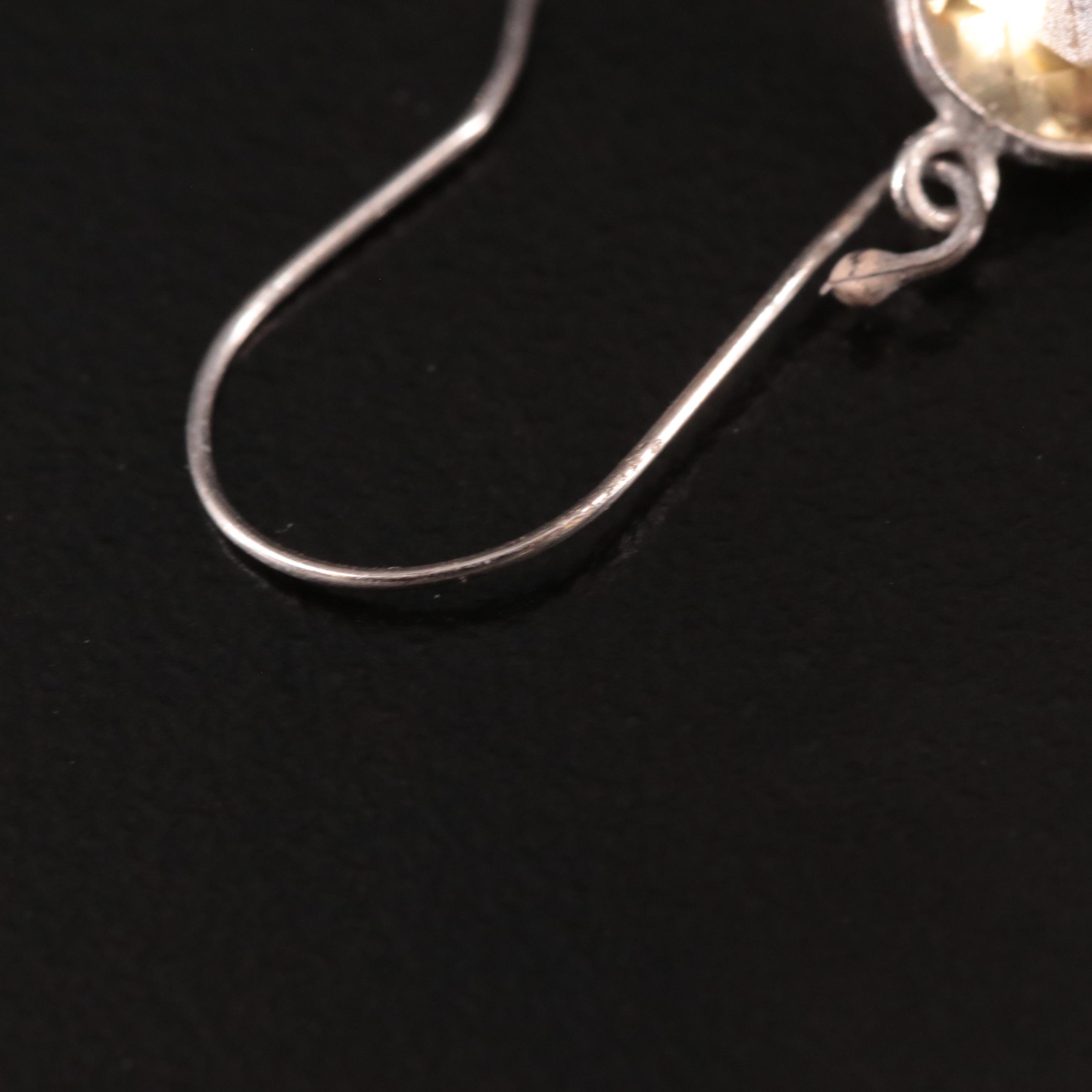 14K Citrine Drop Earrings