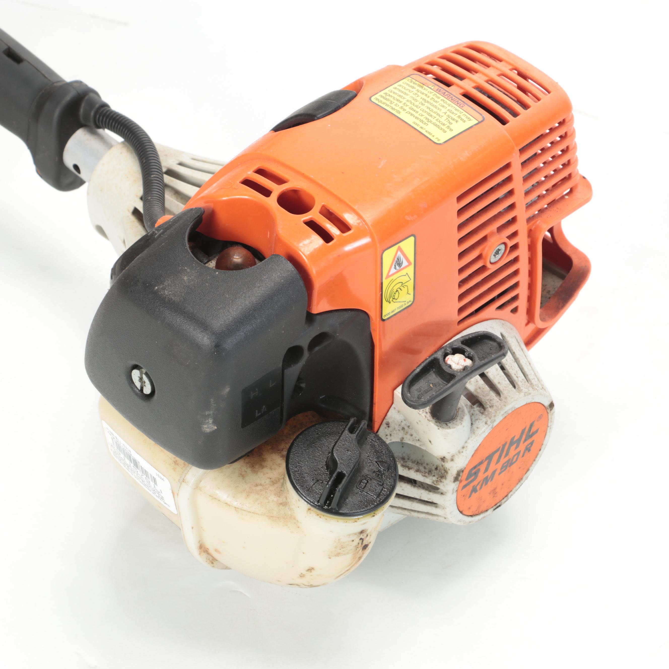 Stihl Model FS 56 C & KM 90 R Trimmers with Hedge Trimmer Attachment