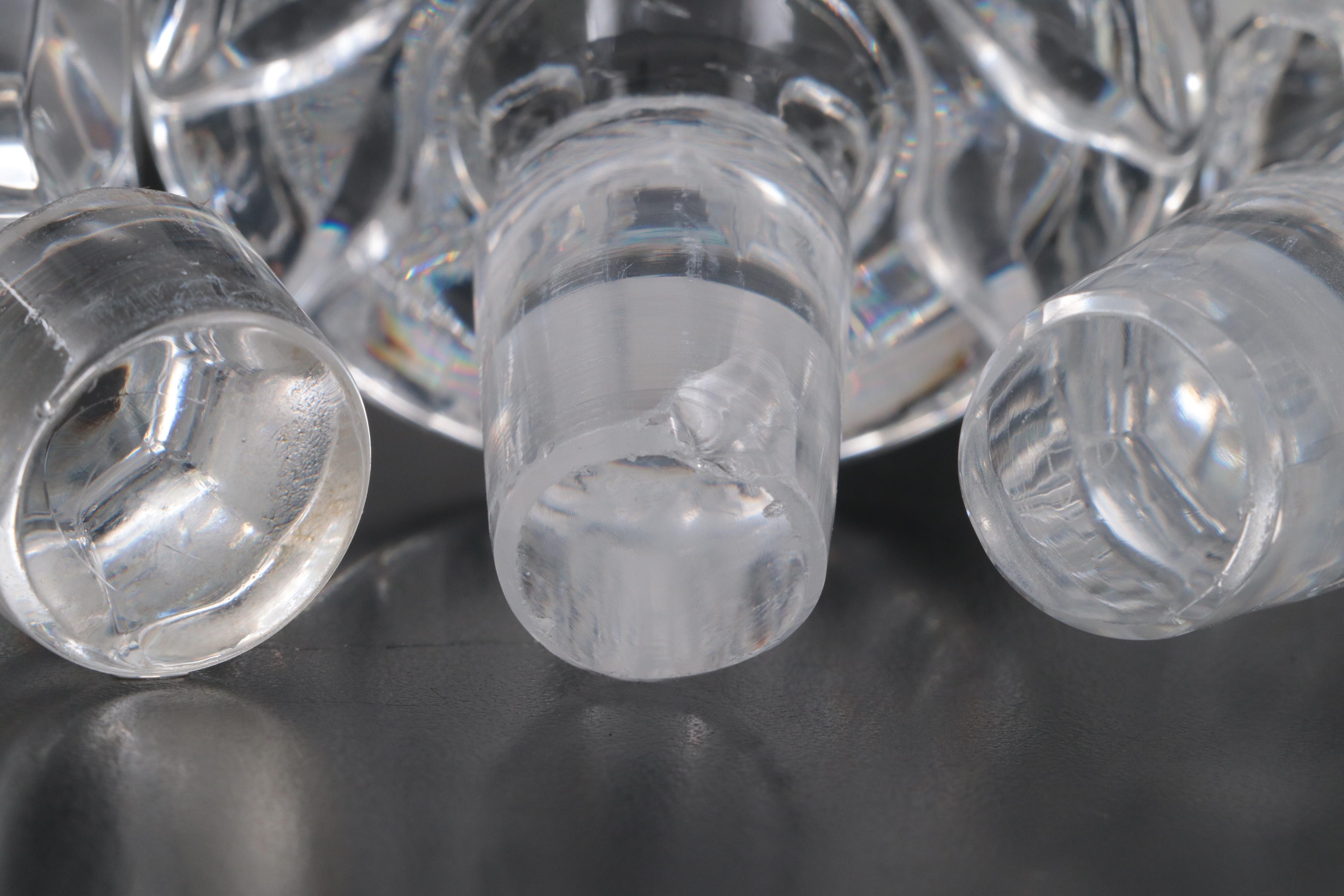 Crystal Decanters with Pewter Liquor Tags