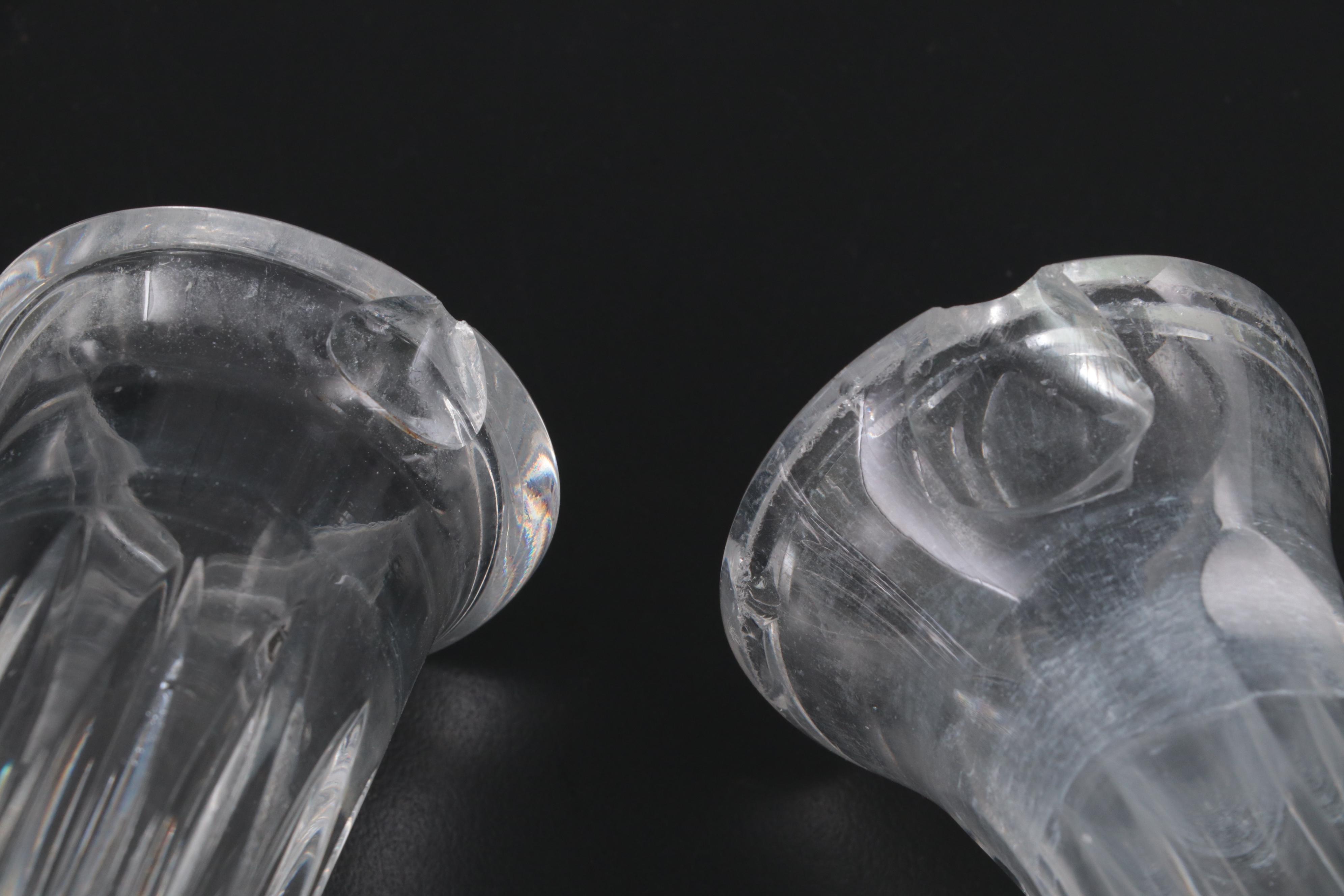 Crystal Decanters with Pewter Liquor Tags