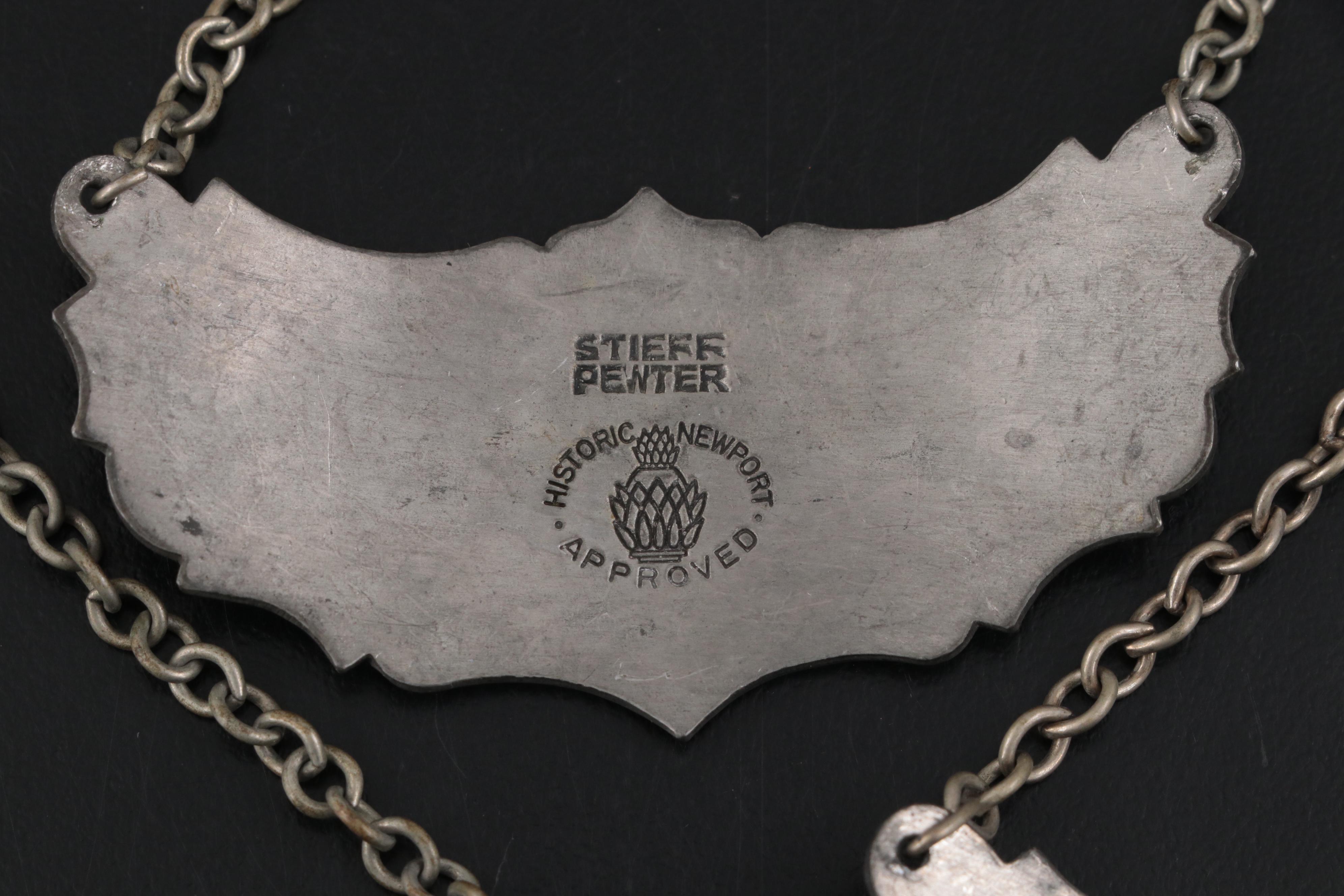 Crystal Decanters with Pewter Liquor Tags