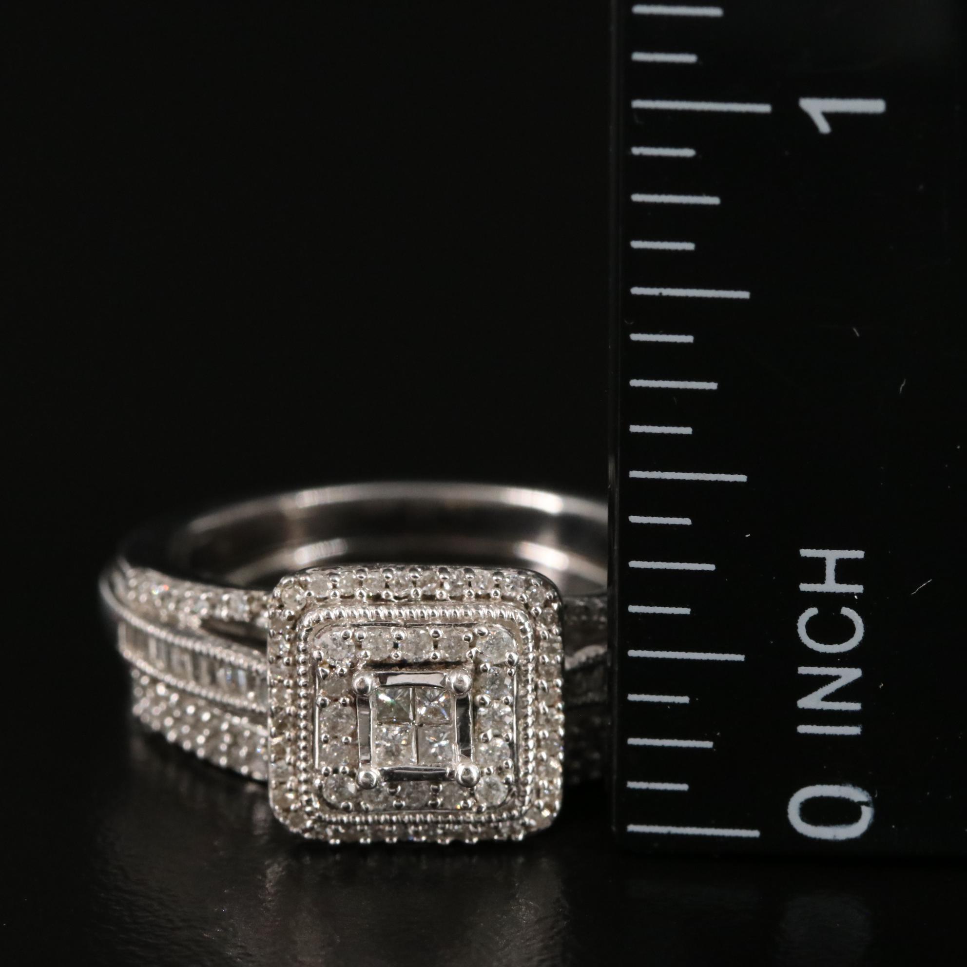 Sterling Diamond Ring Set