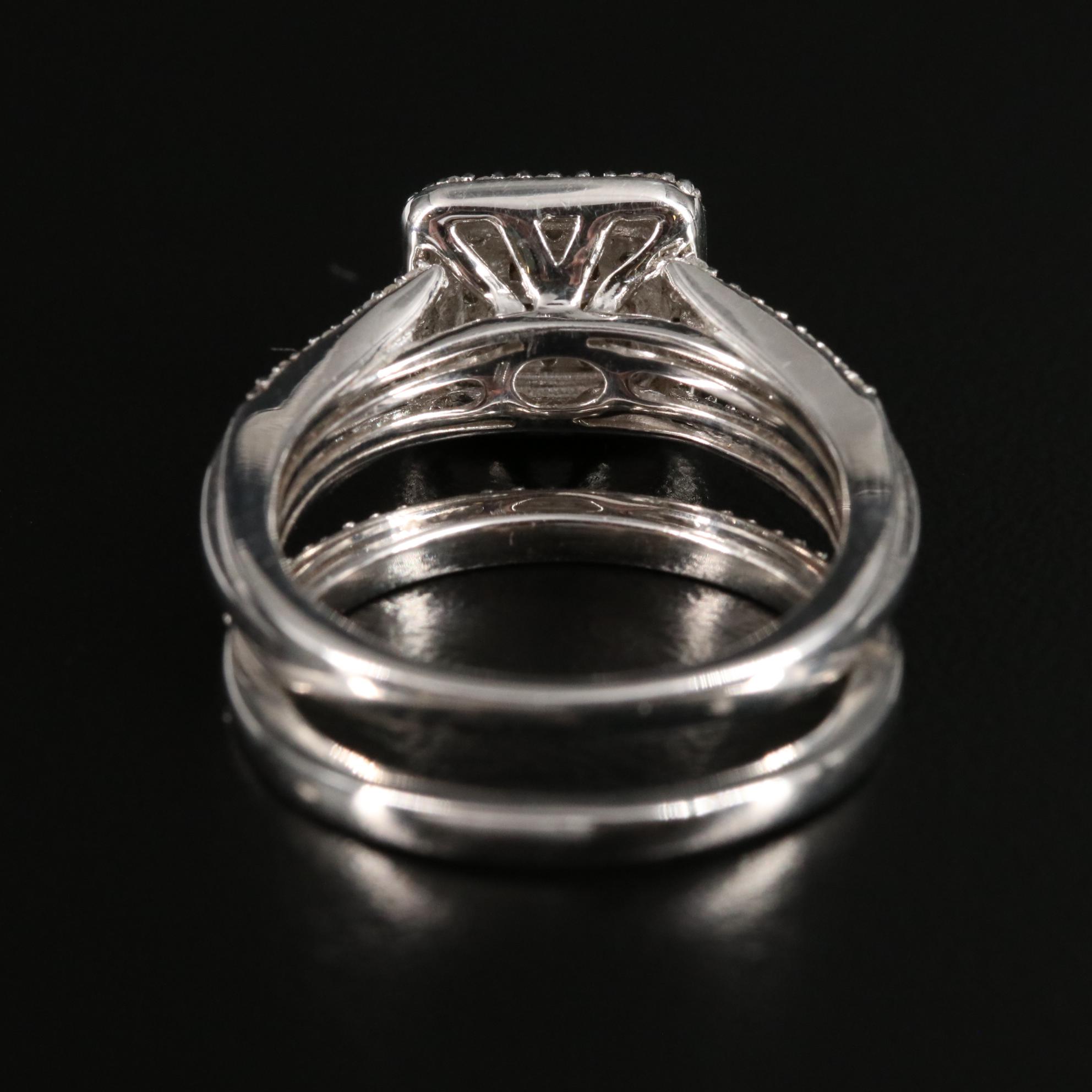 Sterling Diamond Ring Set