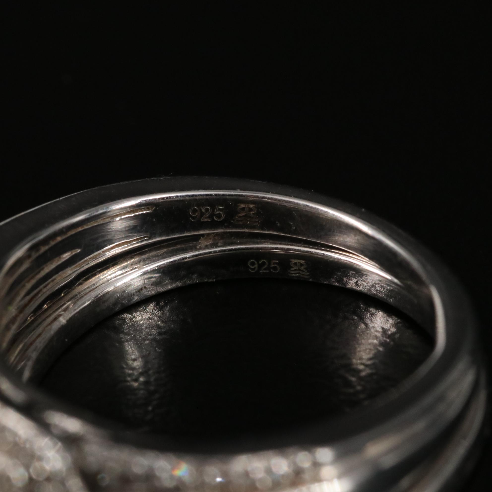 Sterling Diamond Ring Set