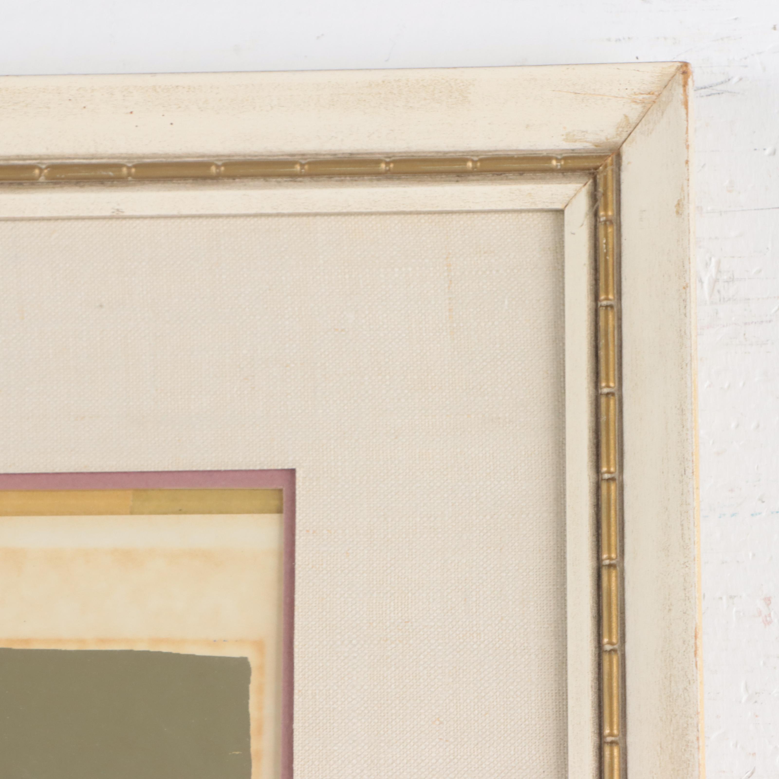 Sally Swiss Floral Still Life Serigraph "Flowers of Blue," 1972