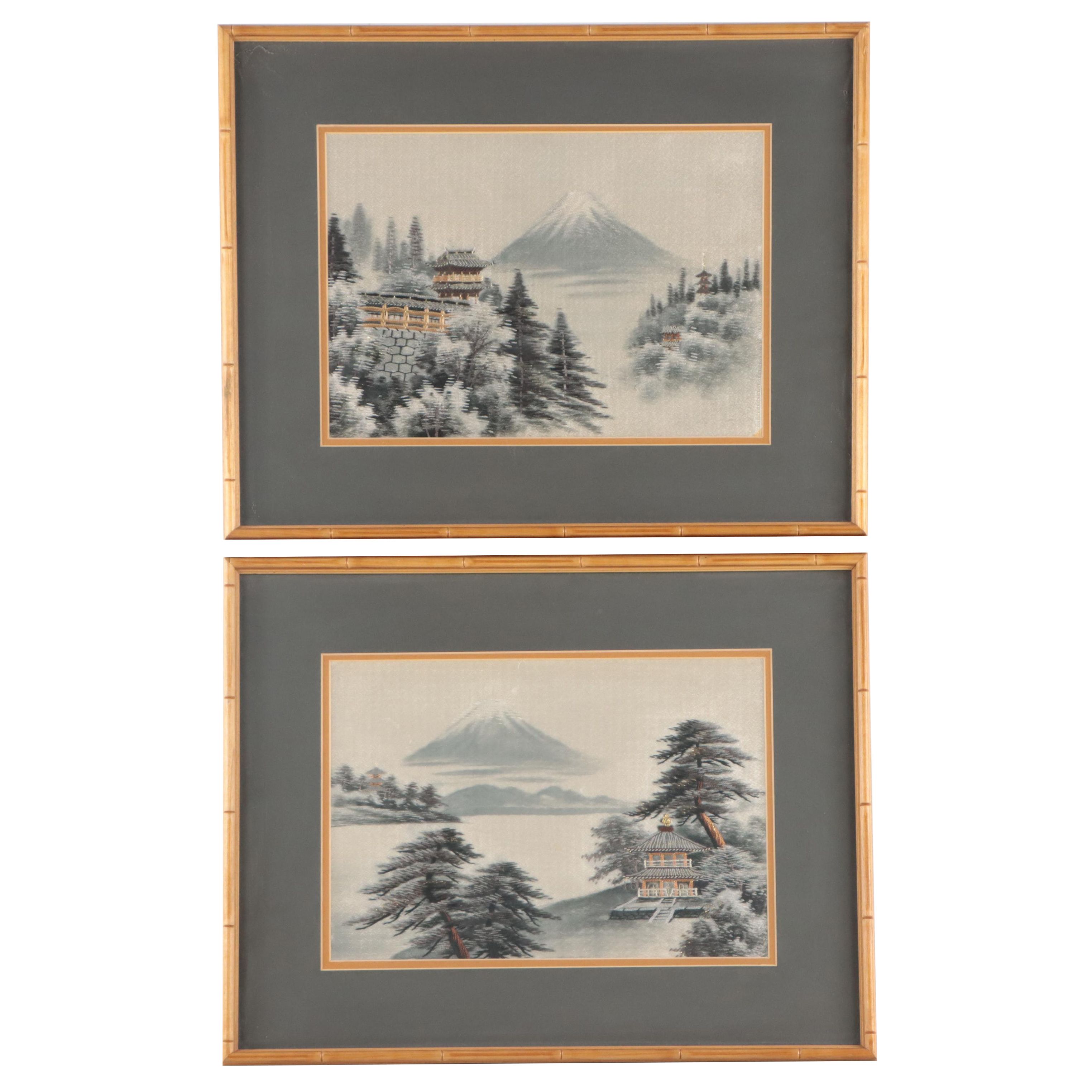 Japanese Embroidered Wall Hangings EBTH