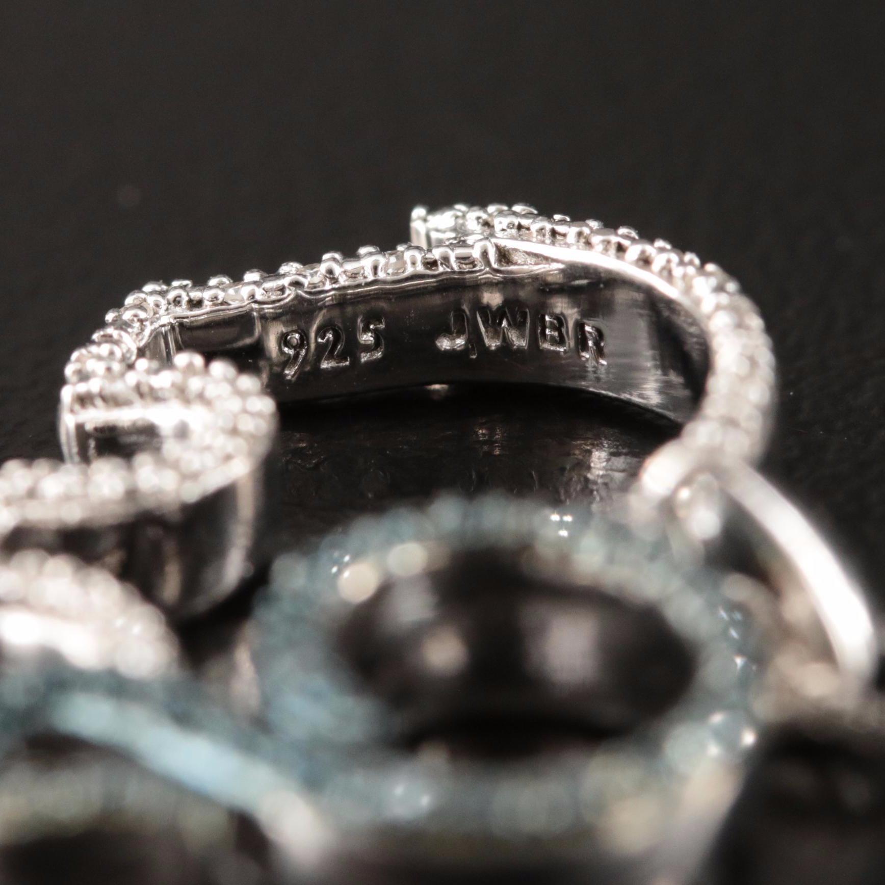 Sterling Diamond Elephant Pendant Necklace