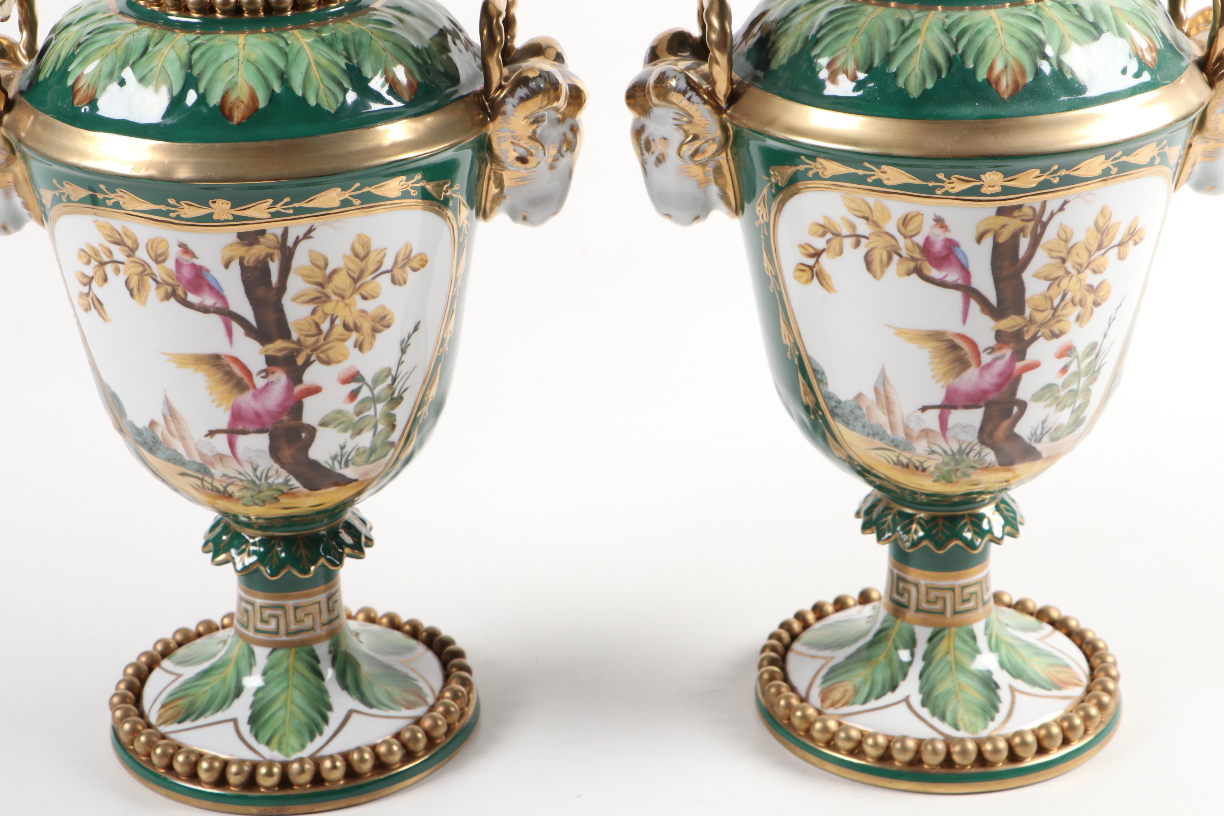 Chelsea House Decorative Porcelain Footed Vases