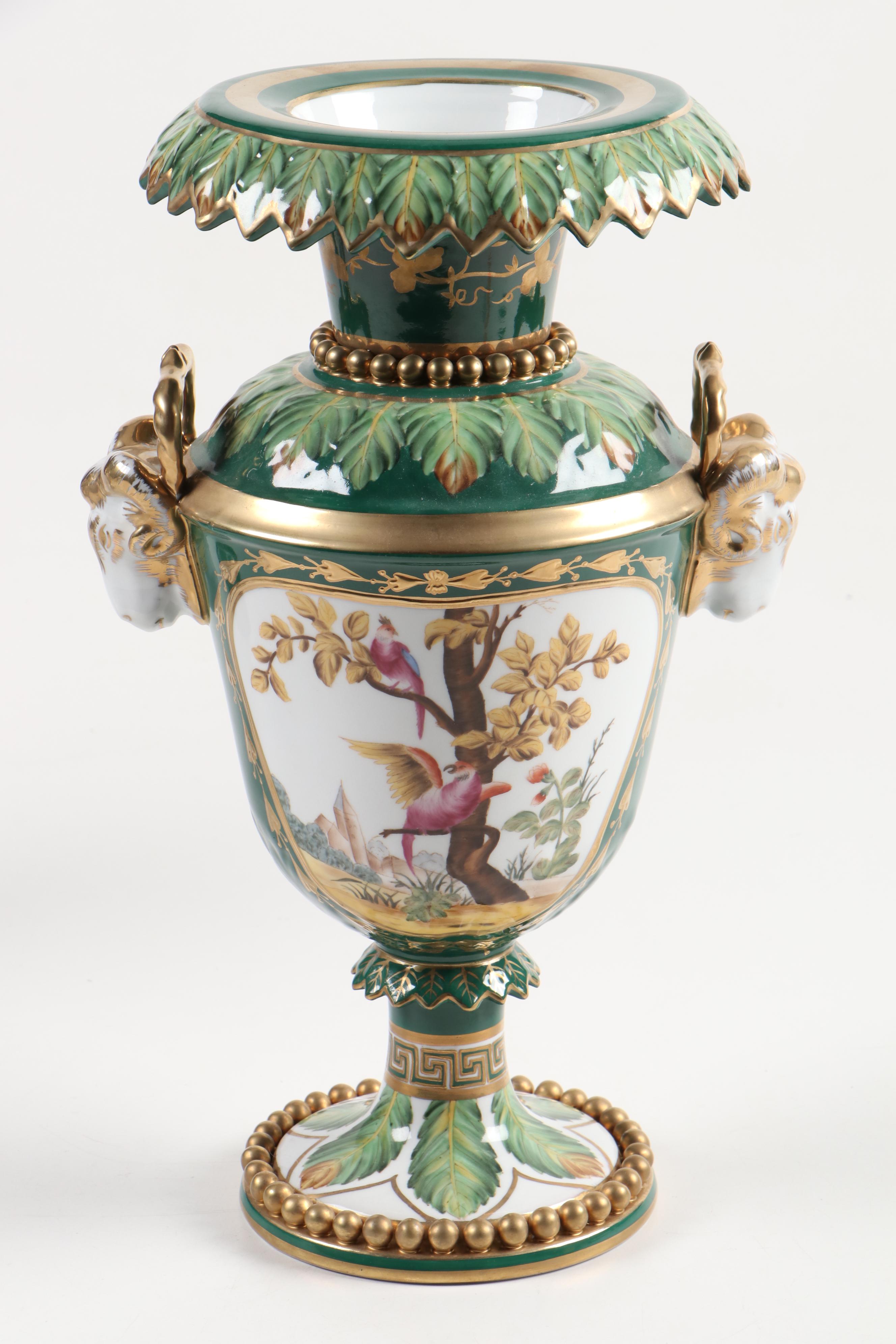 Chelsea House Decorative Porcelain Footed Vases