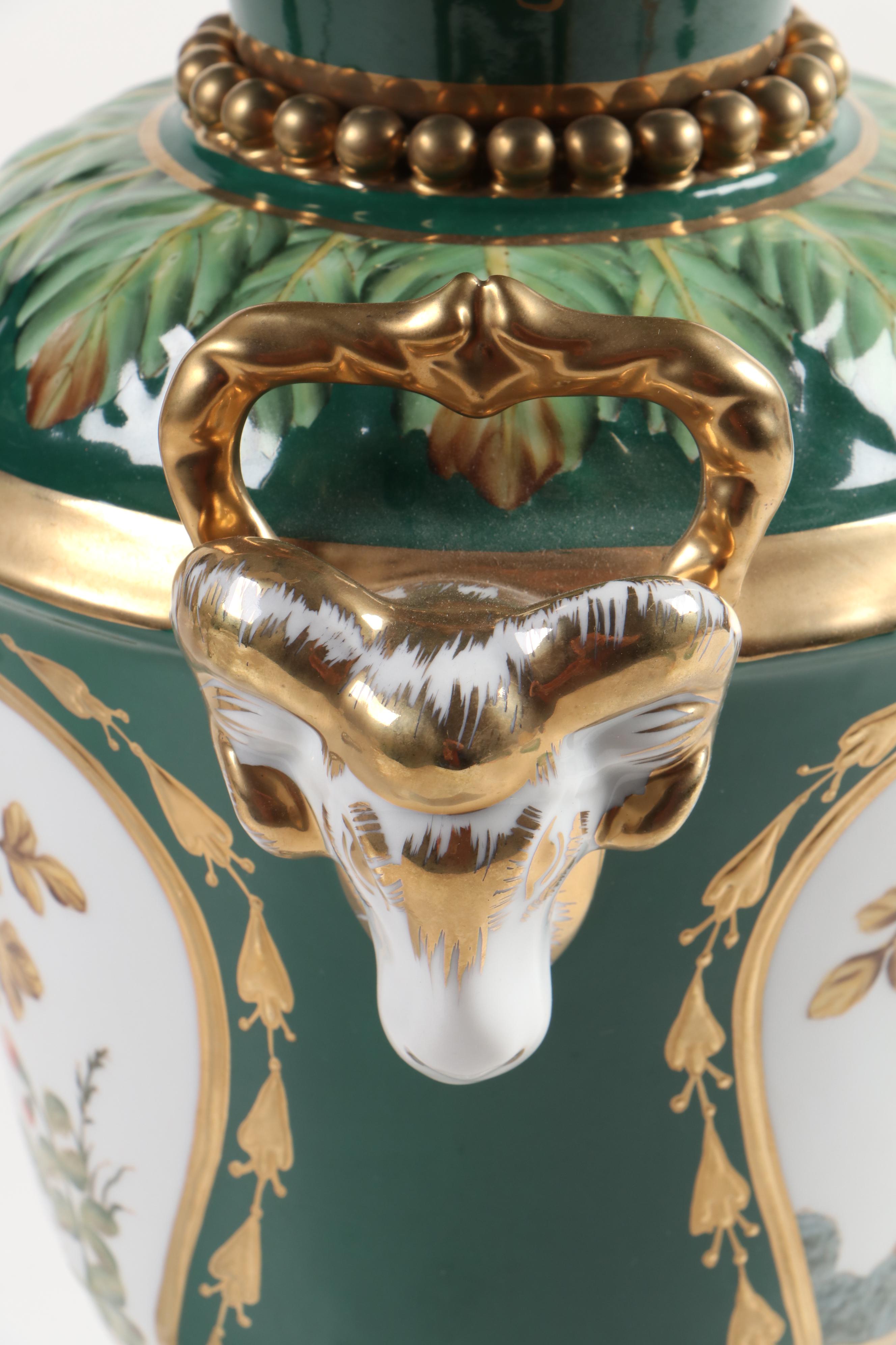 Chelsea House Decorative Porcelain Footed Vases