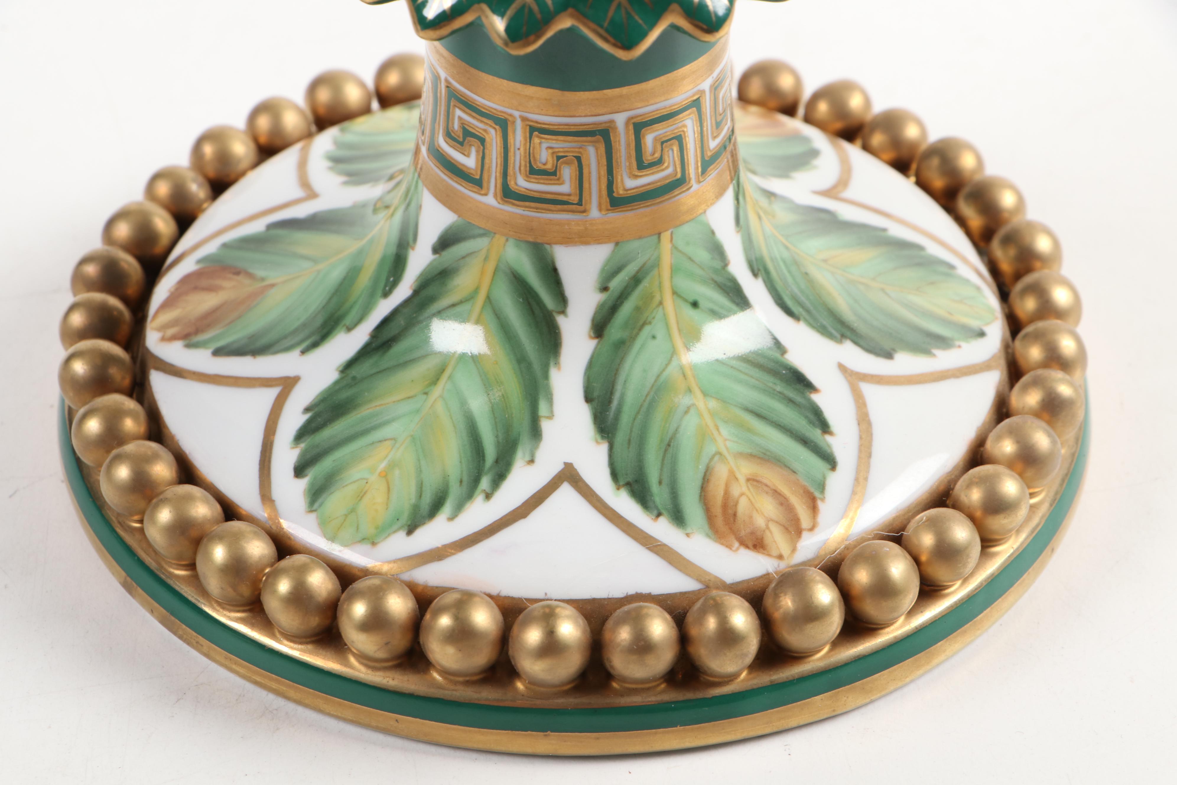 Chelsea House Decorative Porcelain Footed Vases