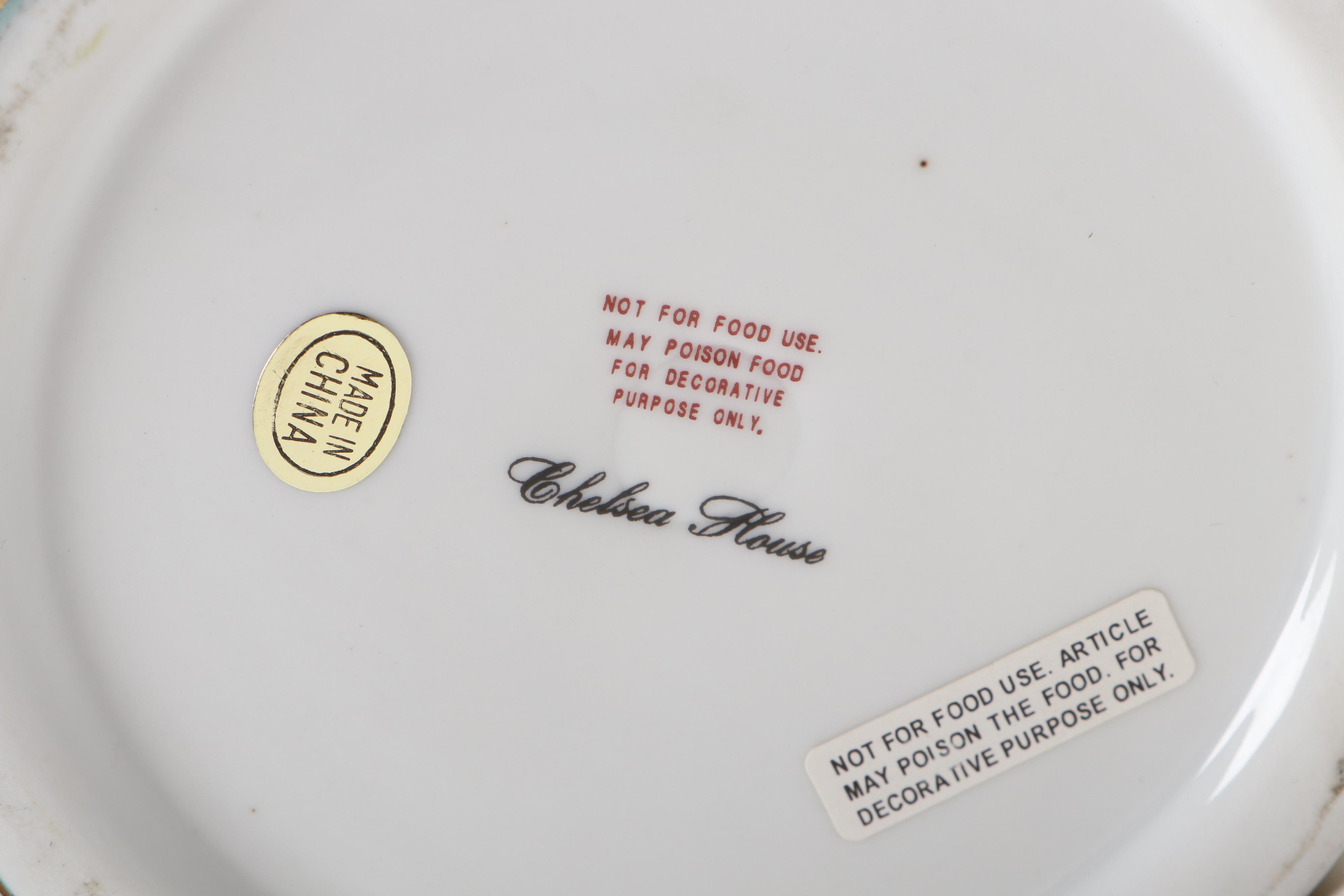 Chelsea House Decorative Porcelain Footed Vases