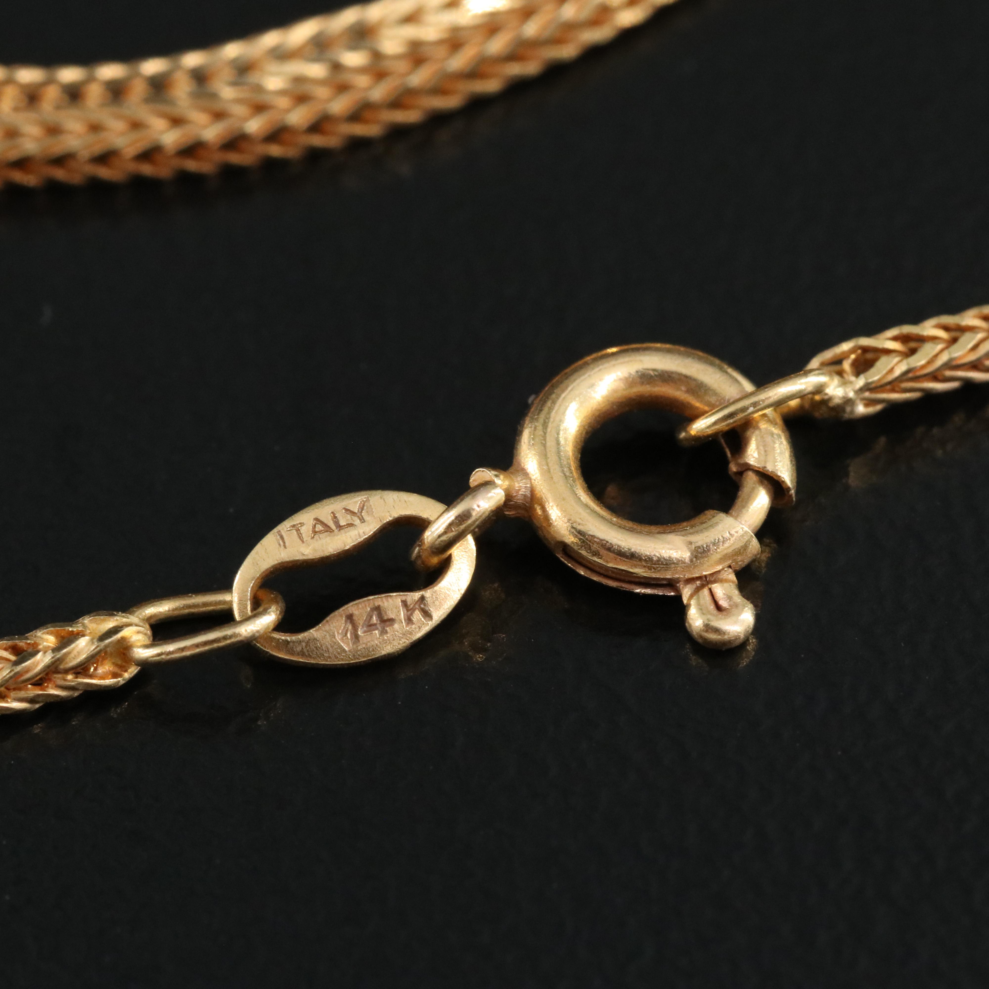 Italian 14K Foxtail Chain