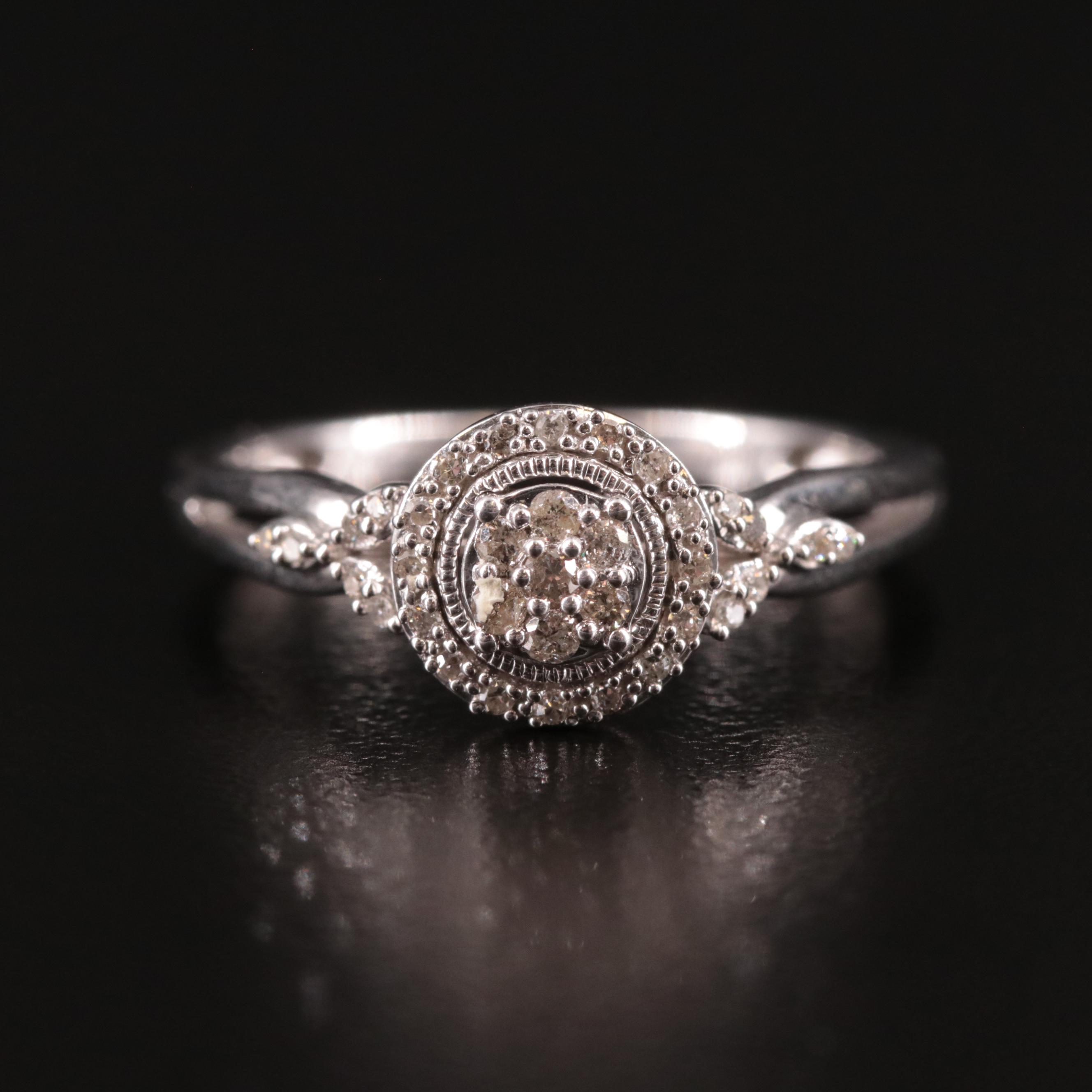 Sterling Diamond Ring