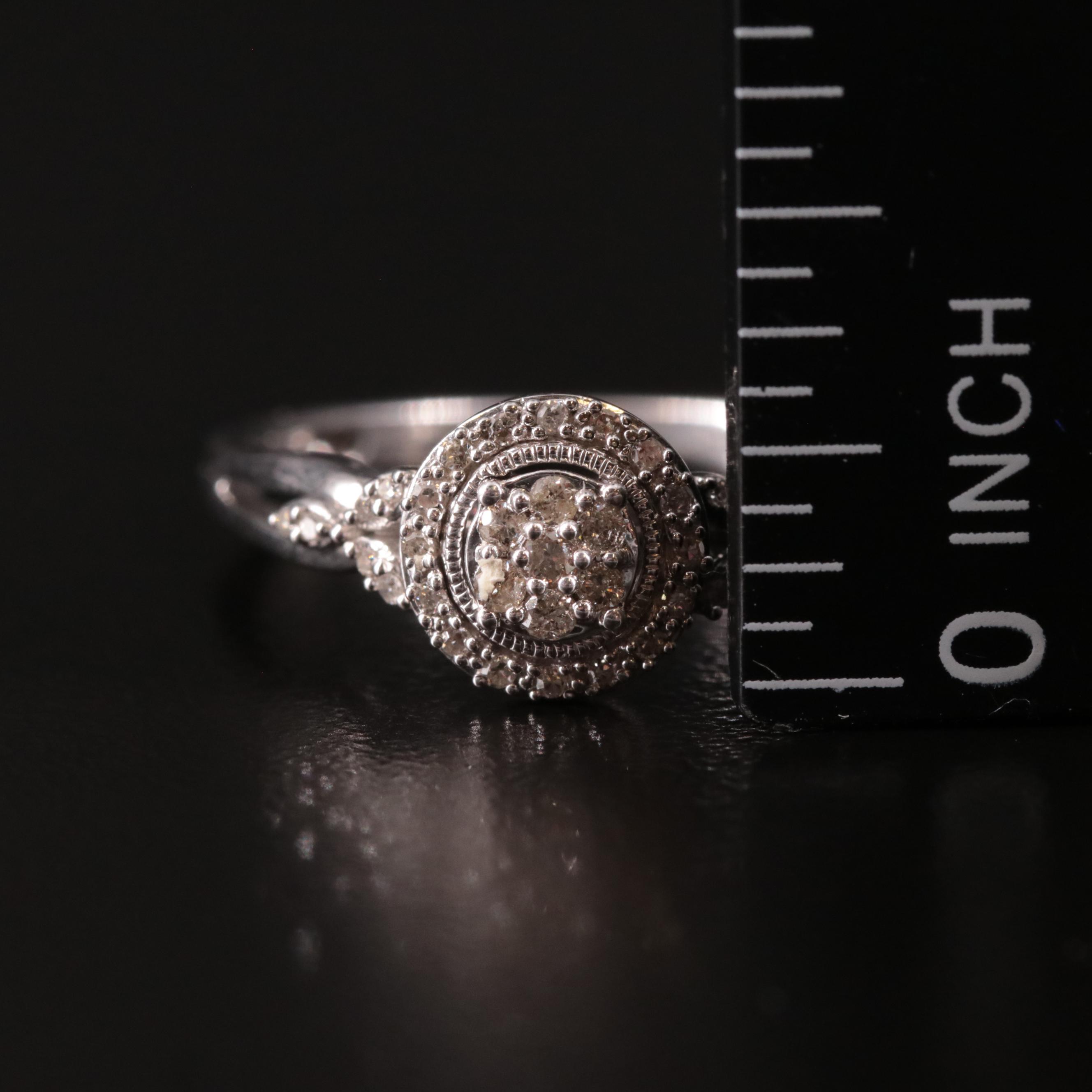 Sterling Diamond Ring