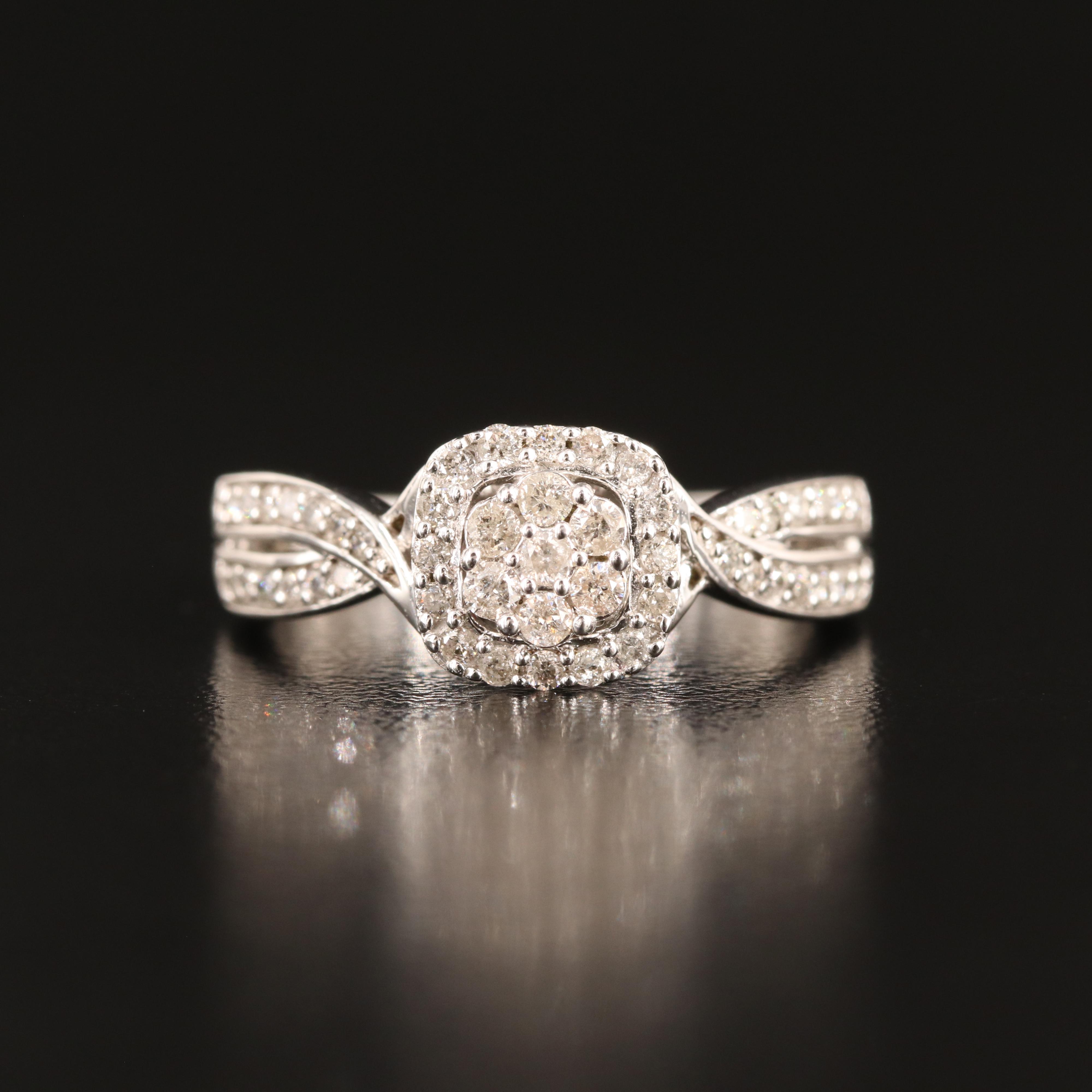 Sterling Diamond Ring