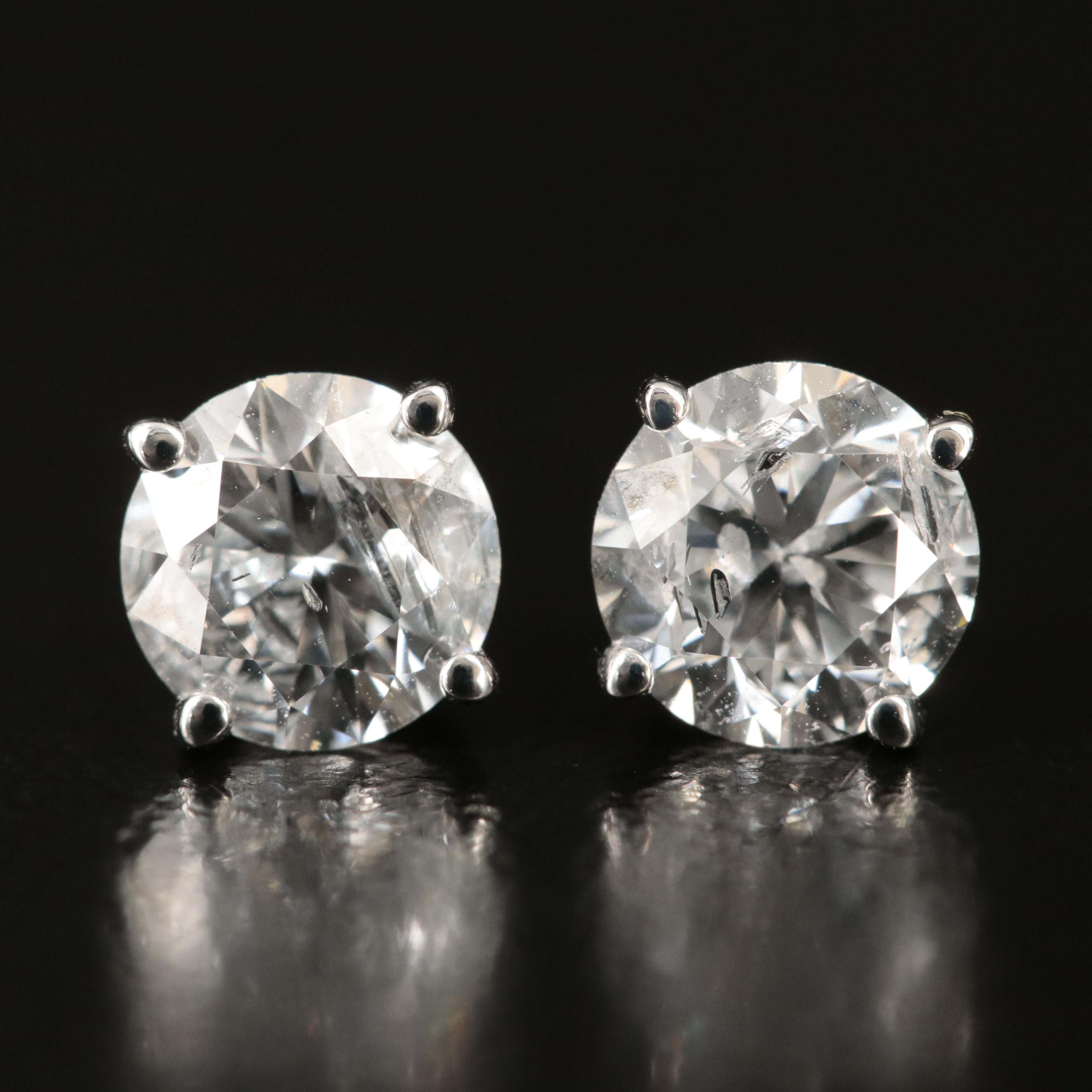 14K 1.23 CTW Lab Grown Diamond Stud Earrings
