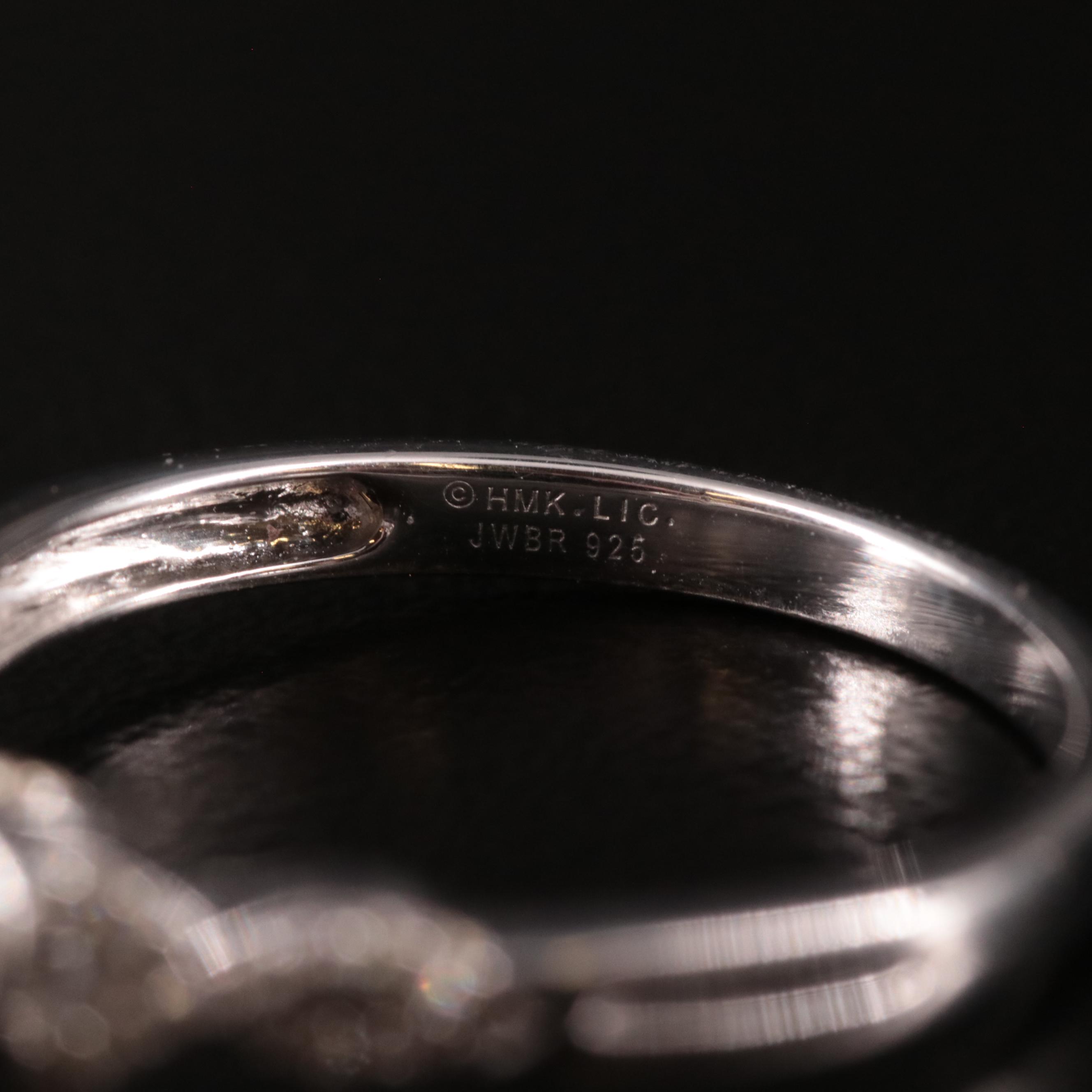 Sterling Diamond Heart Ring