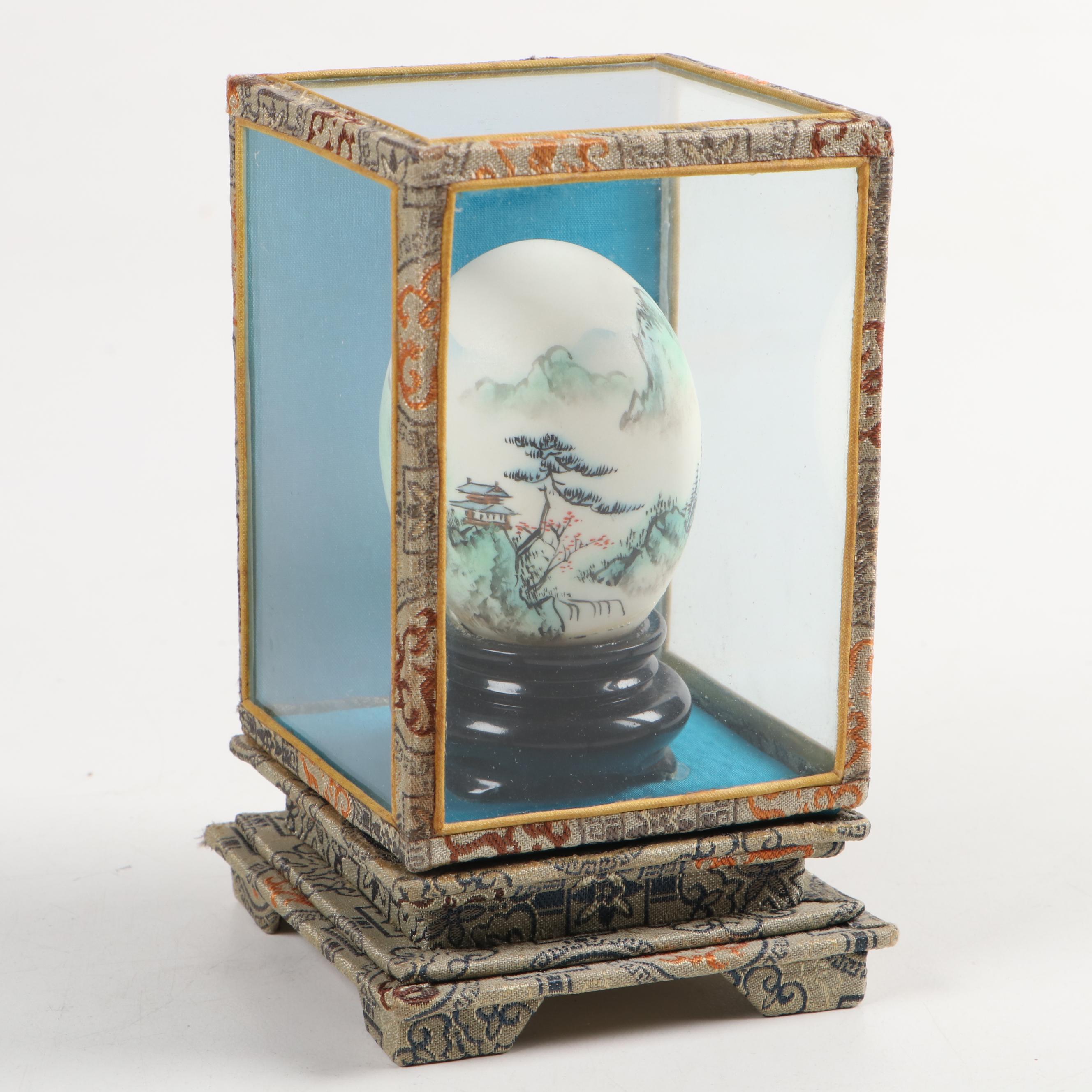 East Asian Handpainted Eggshell, Vases, Ginger Jar and Other Decor