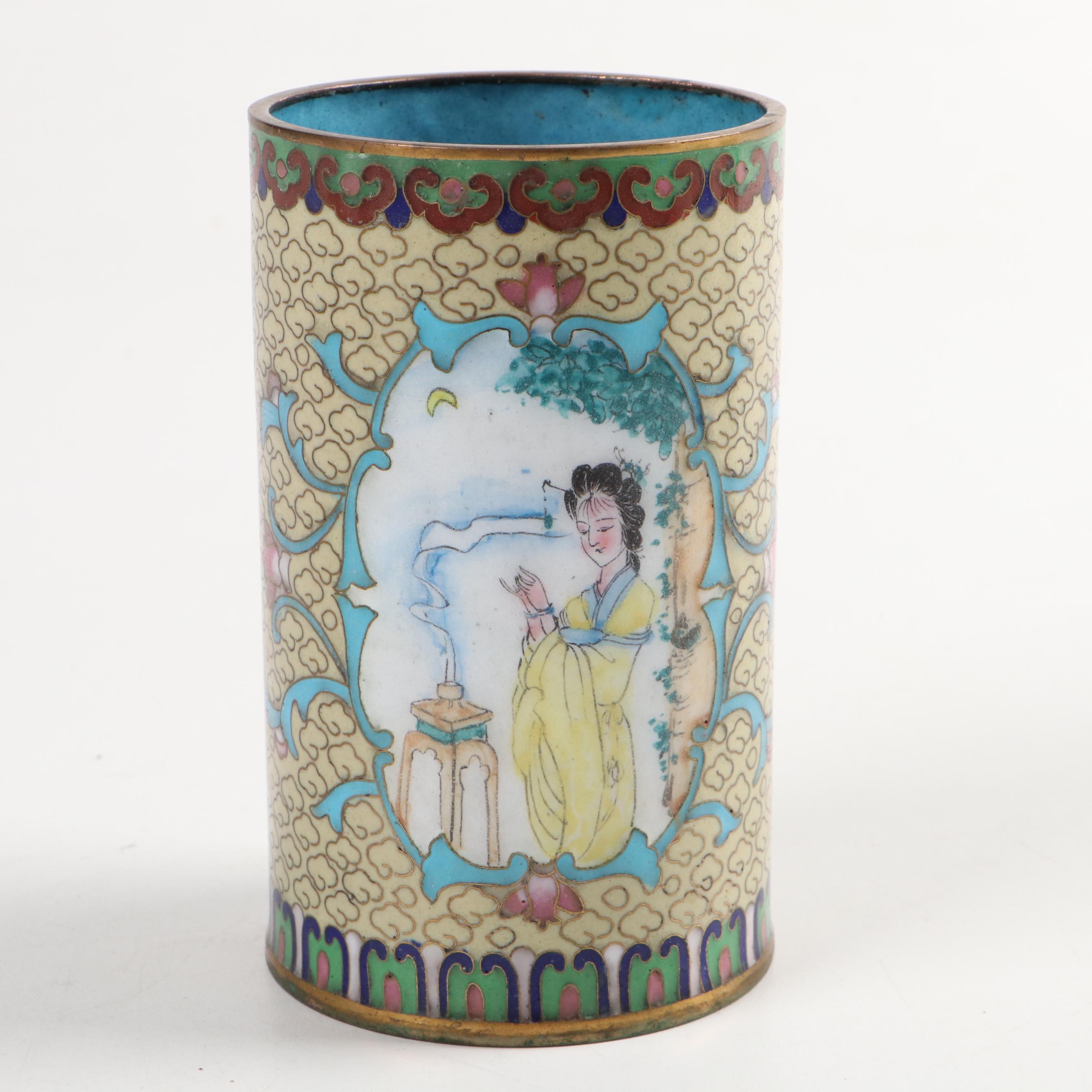 East Asian Handpainted Eggshell, Vases, Ginger Jar and Other Decor