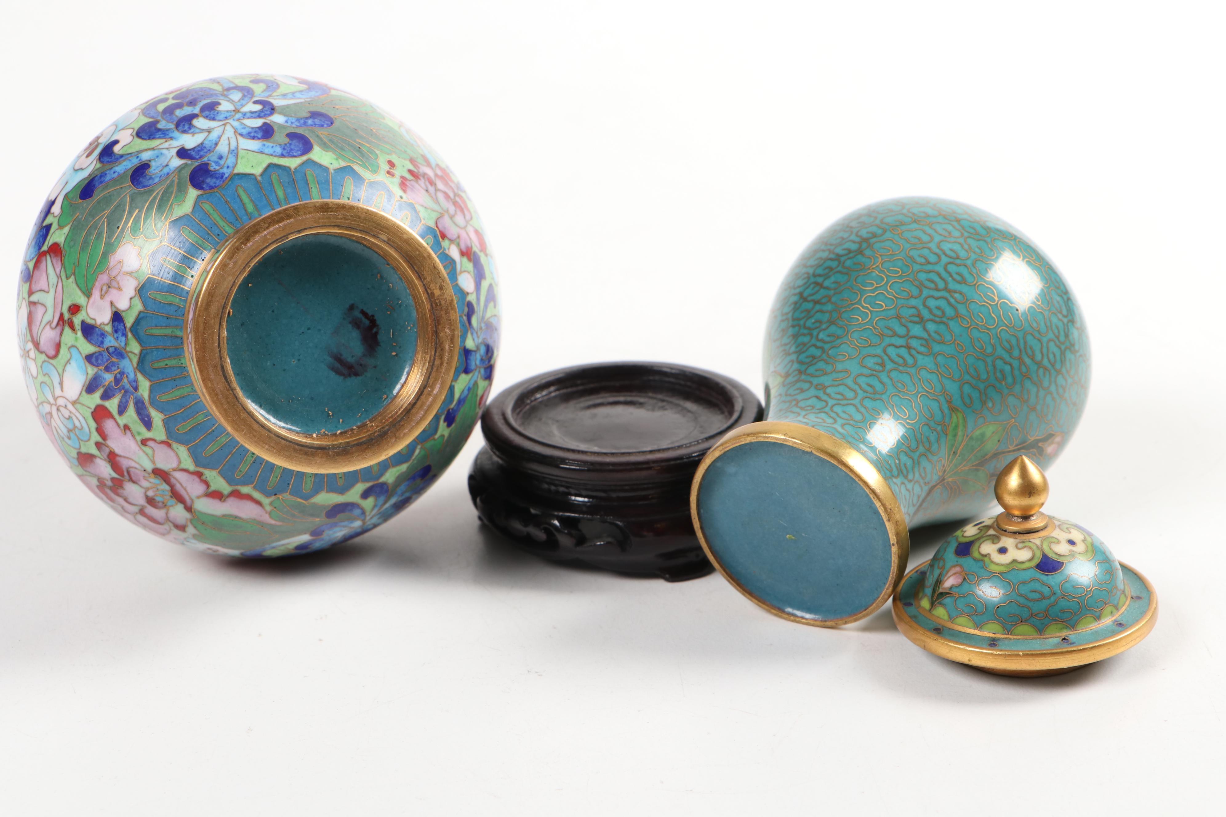 East Asian Handpainted Eggshell, Vases, Ginger Jar and Other Decor