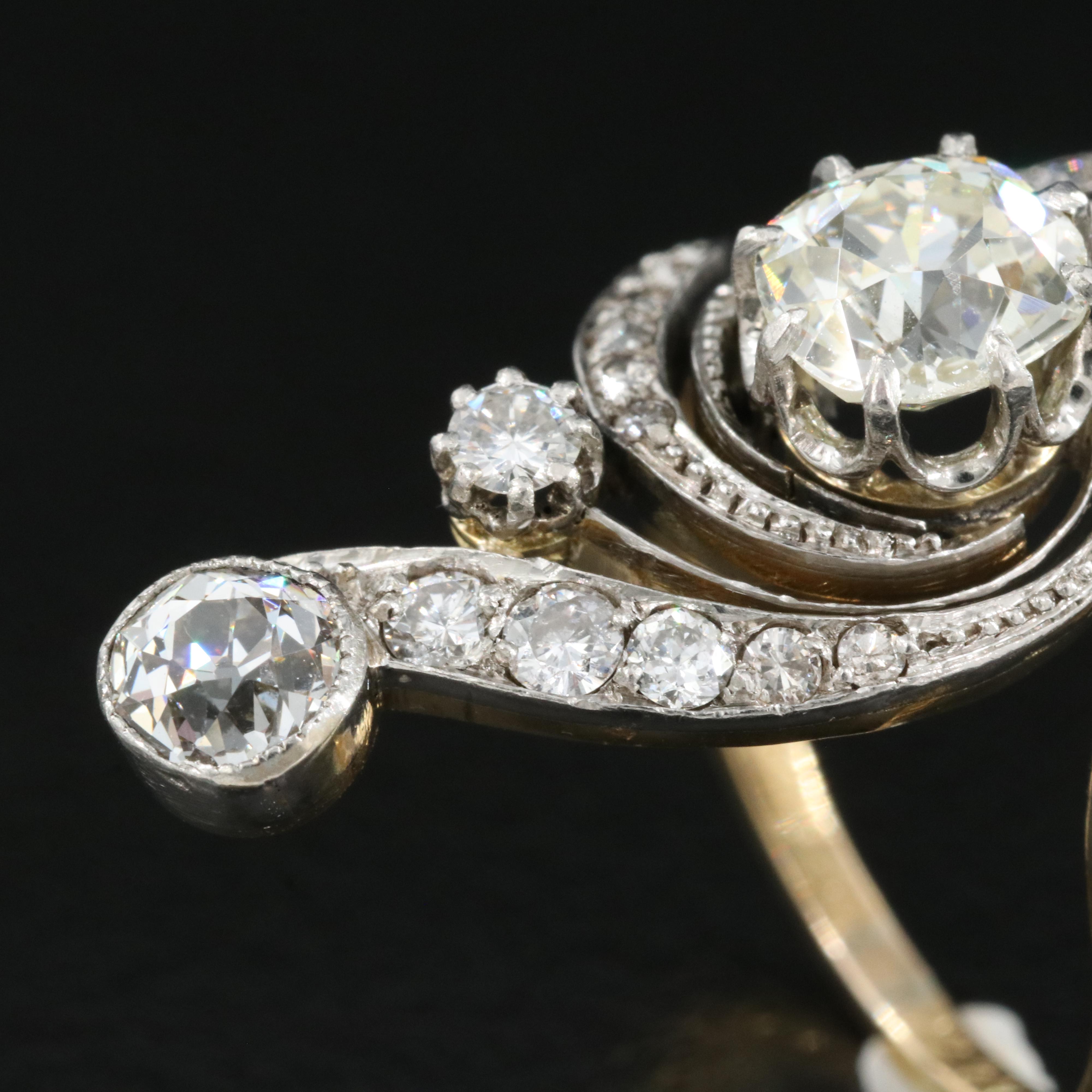 Belle Epoche 18K 2.43 CTW Diamond Ring with Platinum Top