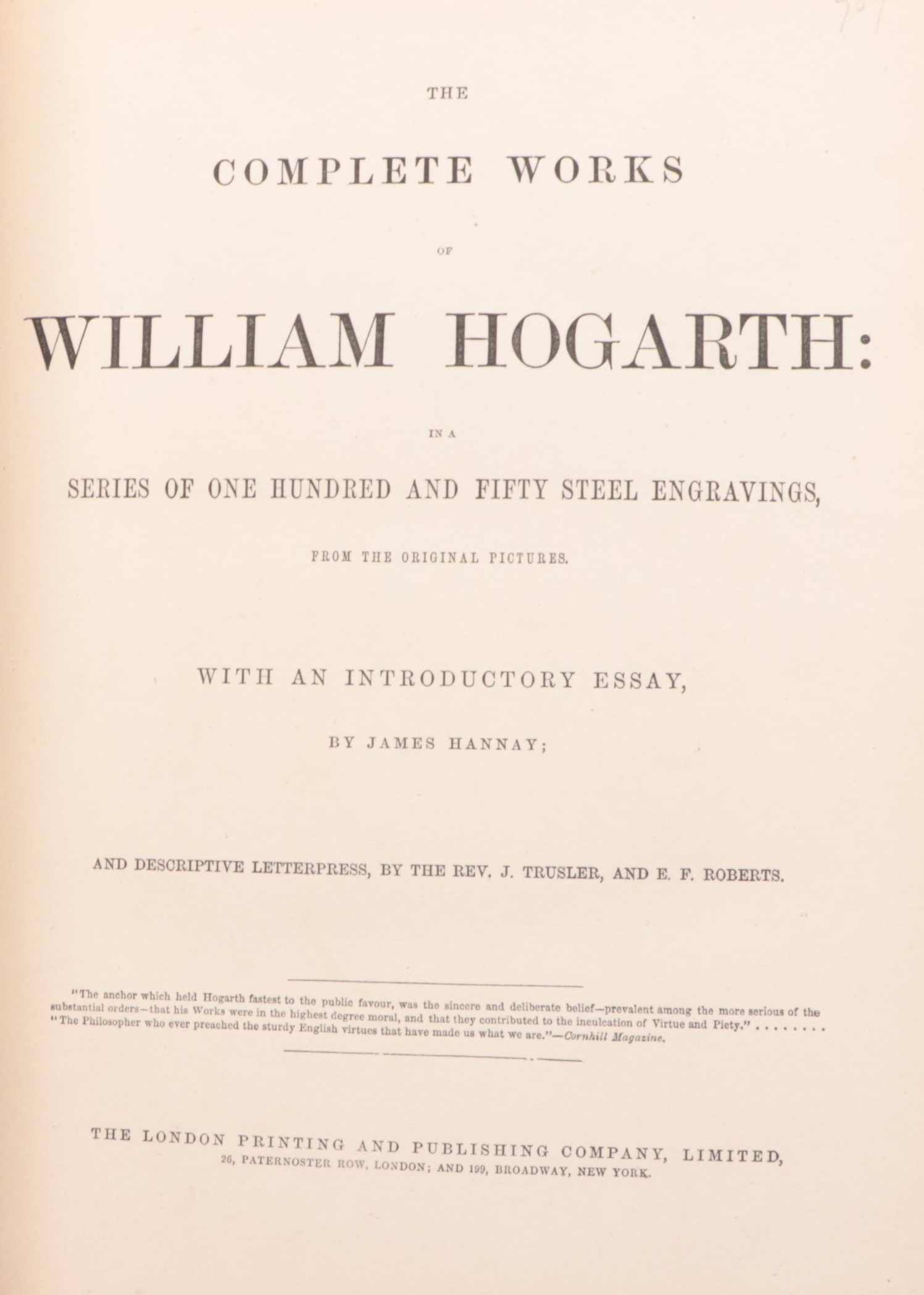 Illustrated "The Complete Works of William Hogarth" and More