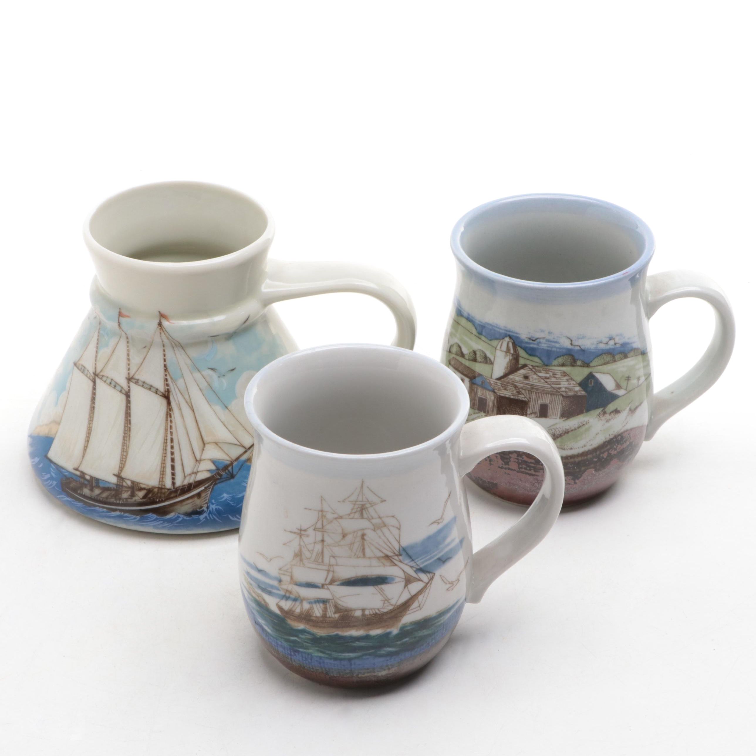 Japanese Otagiri Pottery Mugs