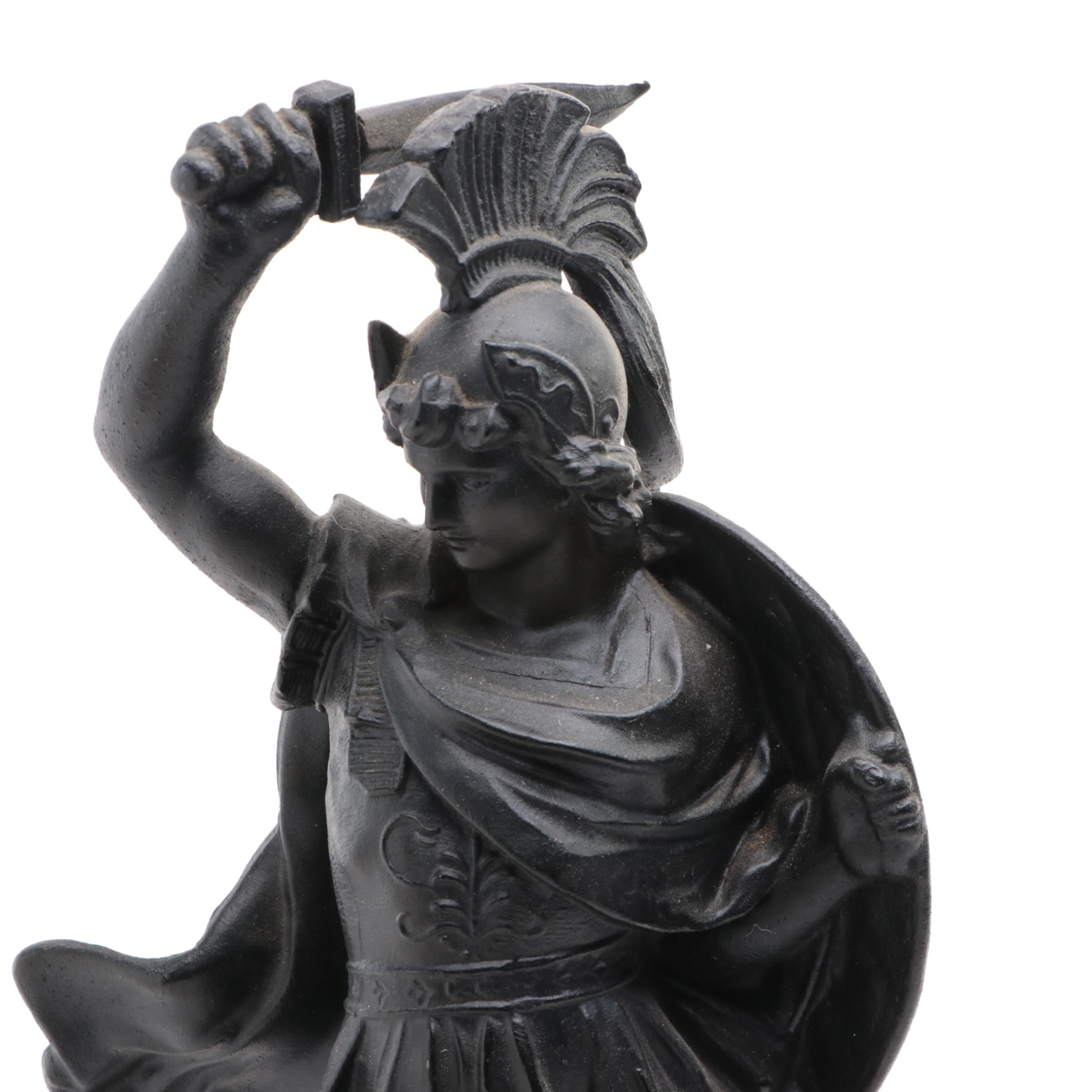 Austin Family Collection Plaster Figure of Mother and Child with Spelter Statue