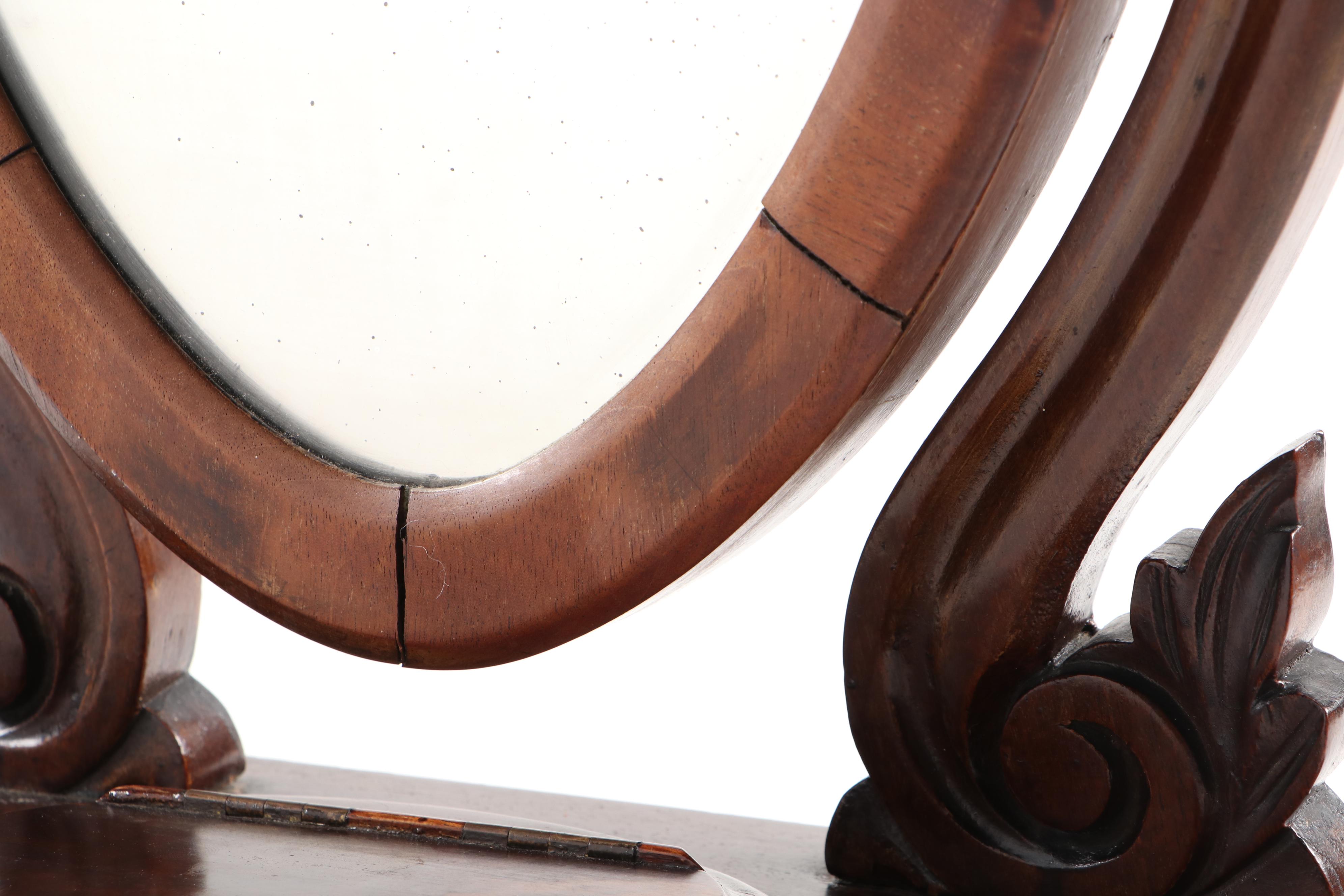 Victorian Style Freestanding Wood Vanity Mirror