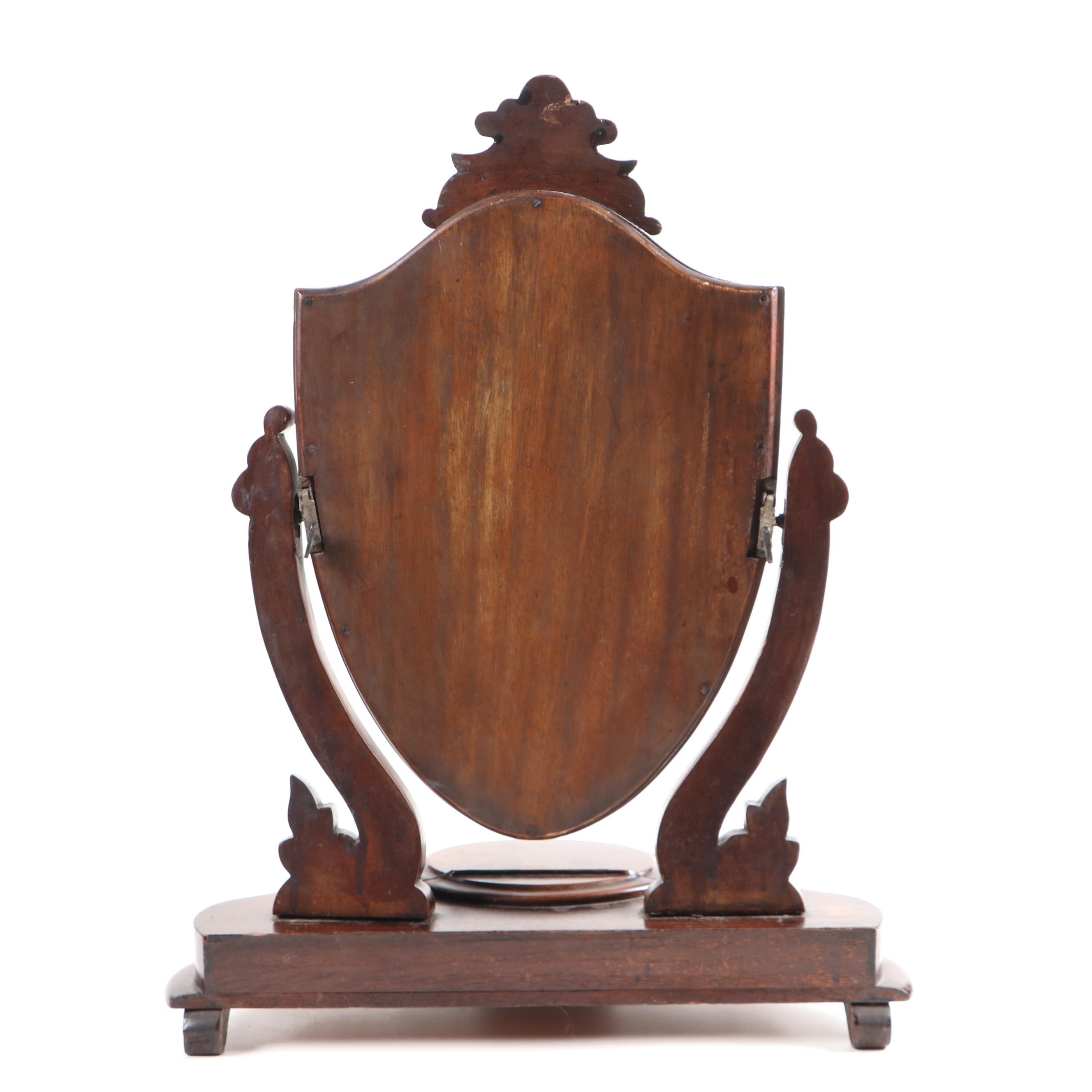 Victorian Style Freestanding Wood Vanity Mirror