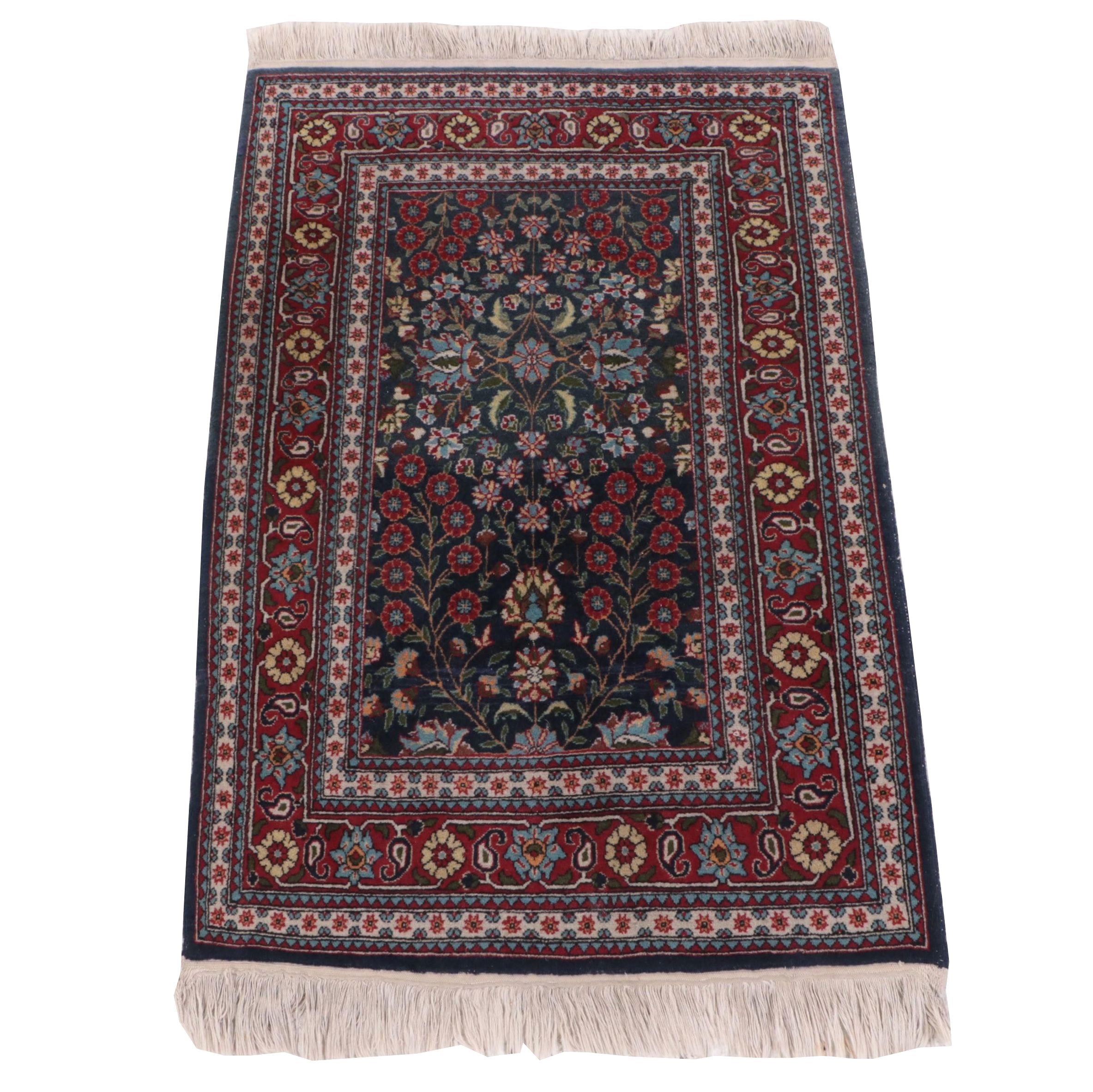 2'7 x 4'5 Hand-Knotted Persian Kerman Accent Rug